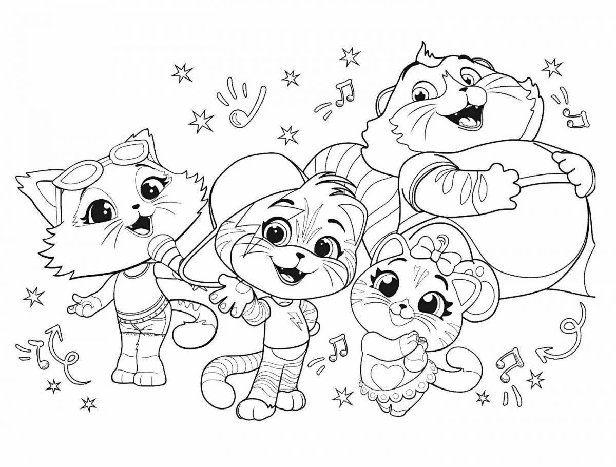 Friendly coloring book kittens dogs for children 3 4 years old