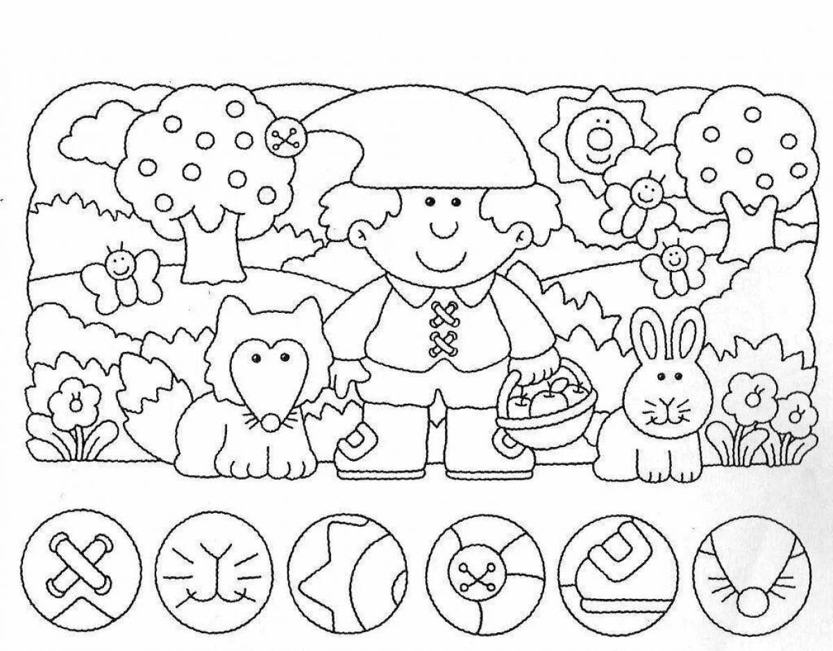 Exciting coloring book for 7-8 year olds