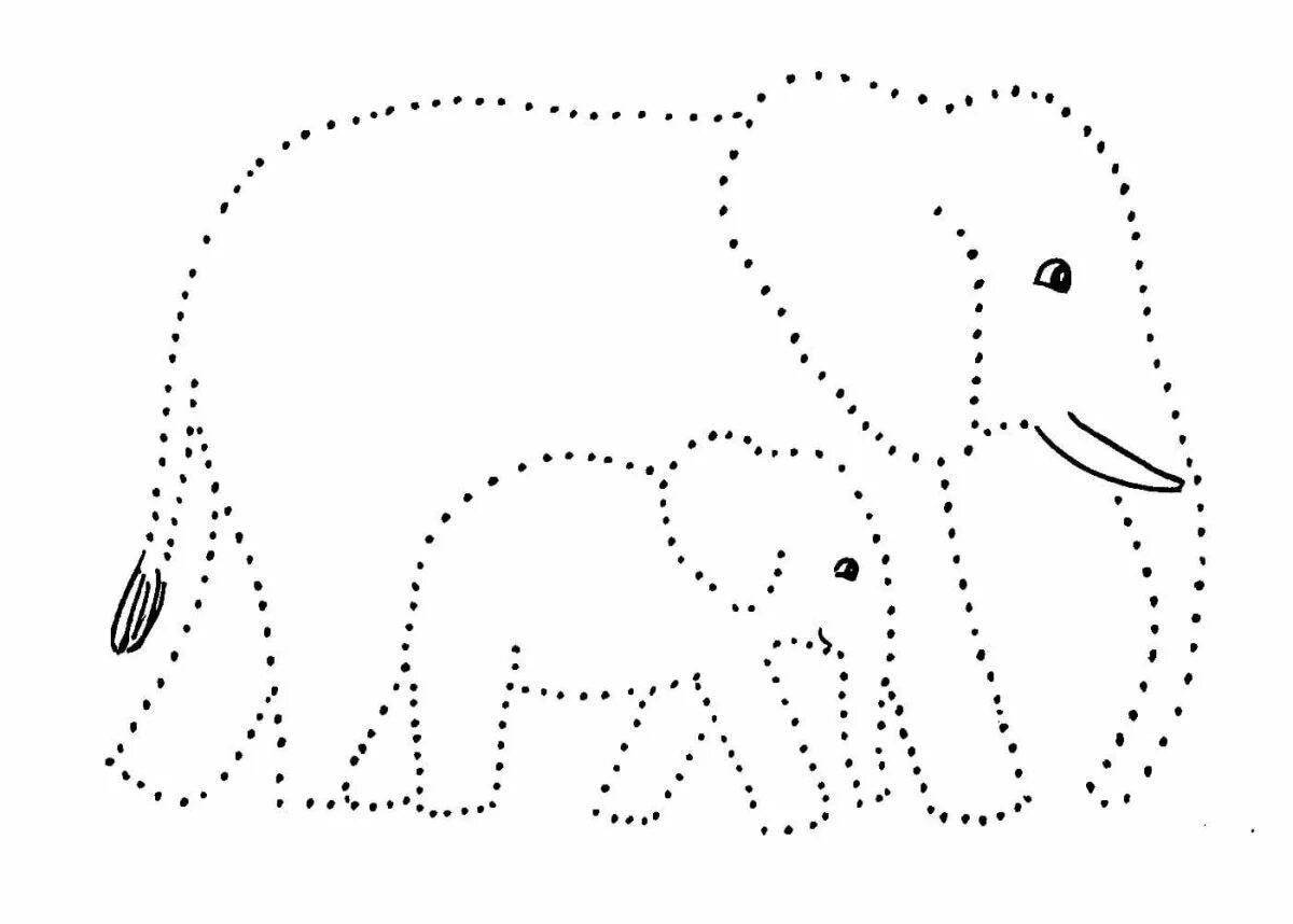 Inspirational coloring dotted lines for kids