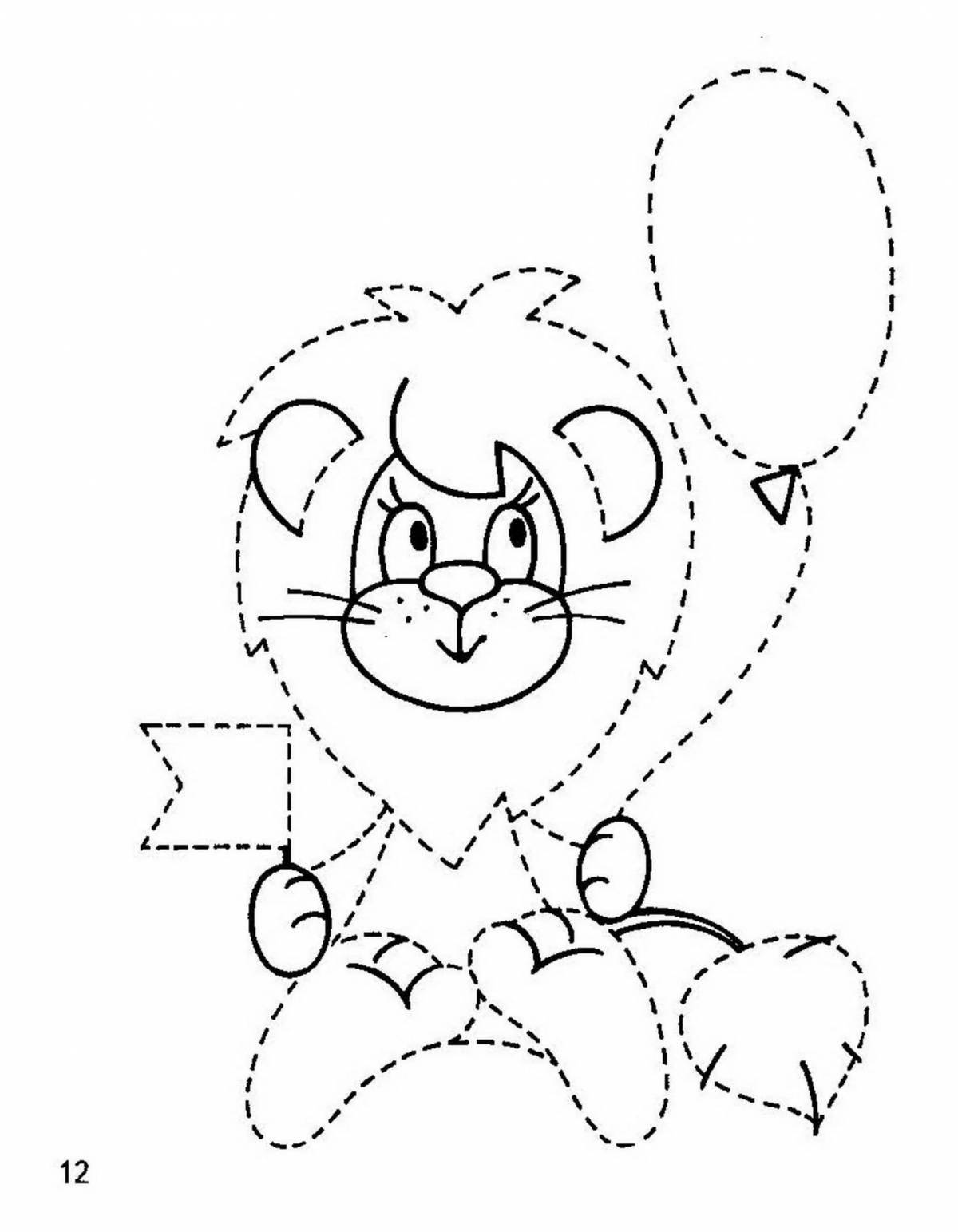 Adorable dotted coloring pages for kids
