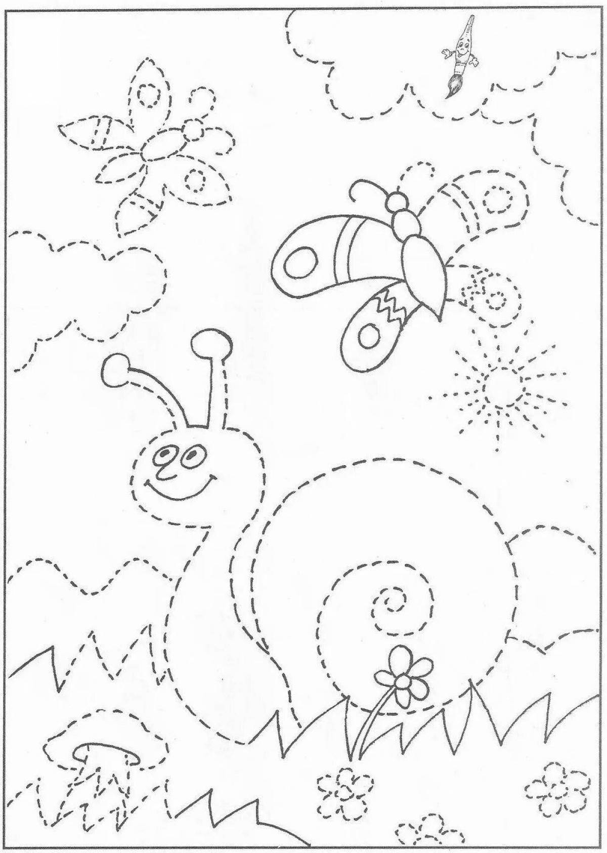 Inspirational dotted coloring pages for kids