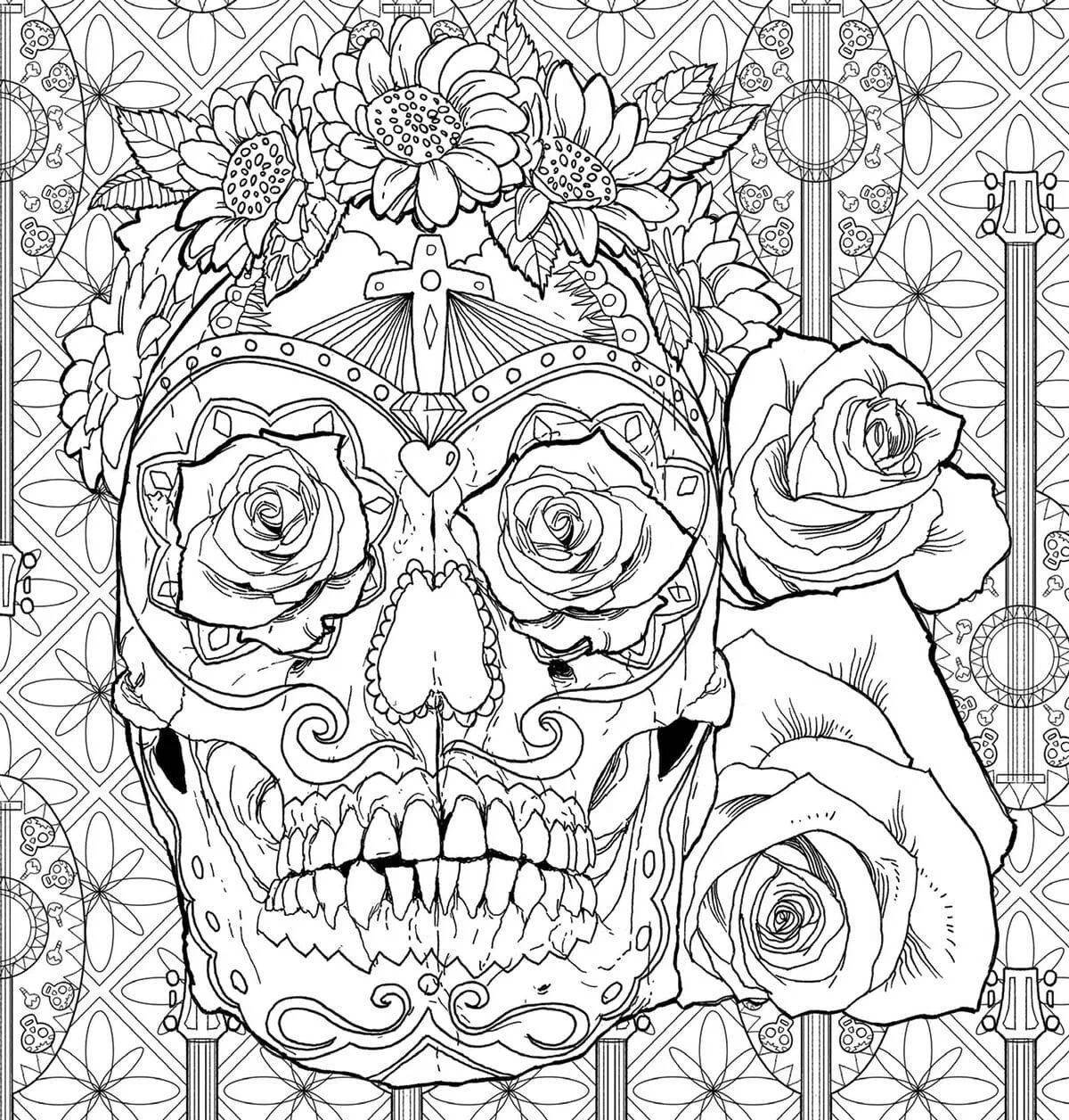 Terrible and shocking horror coloring page