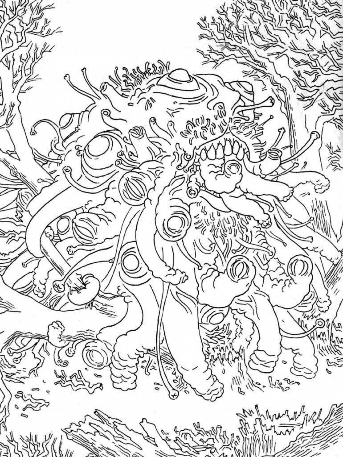 Nasty and nasty horror coloring book