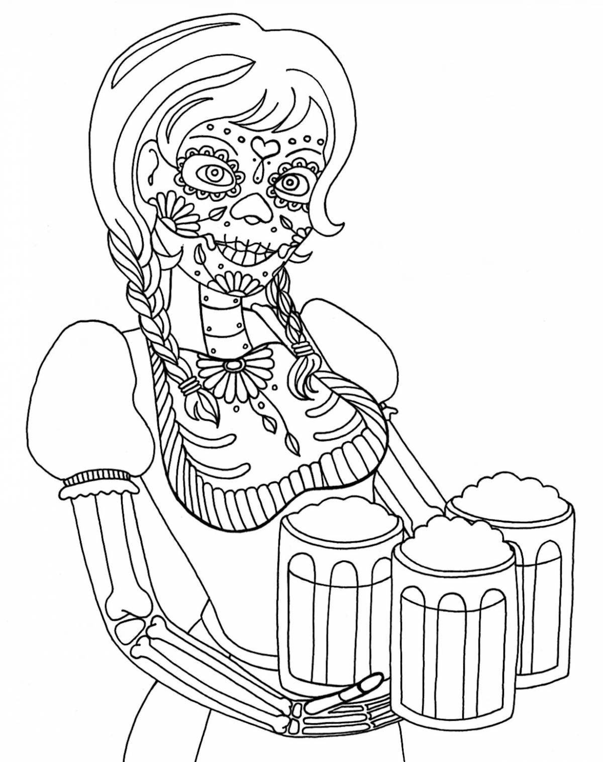 Coloring book unpleasant and unspeakable horror