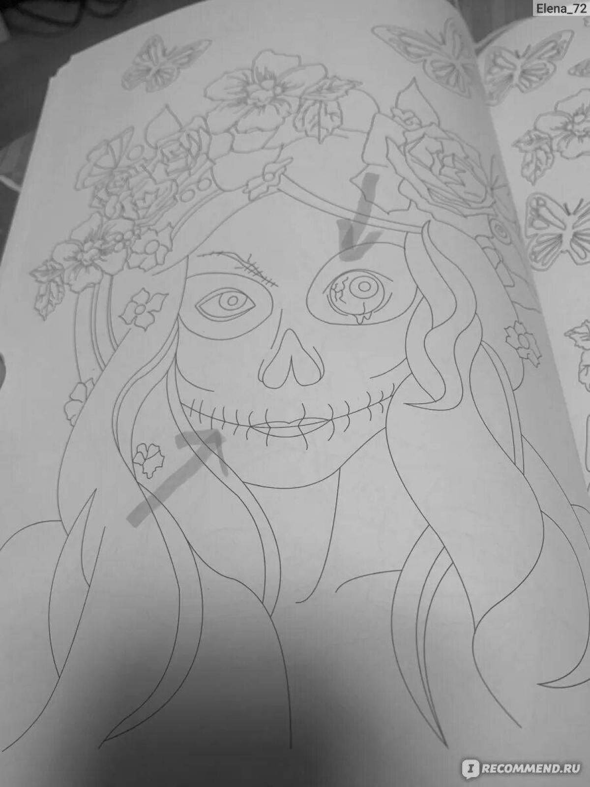 Disgusting and unnerving horror coloring book