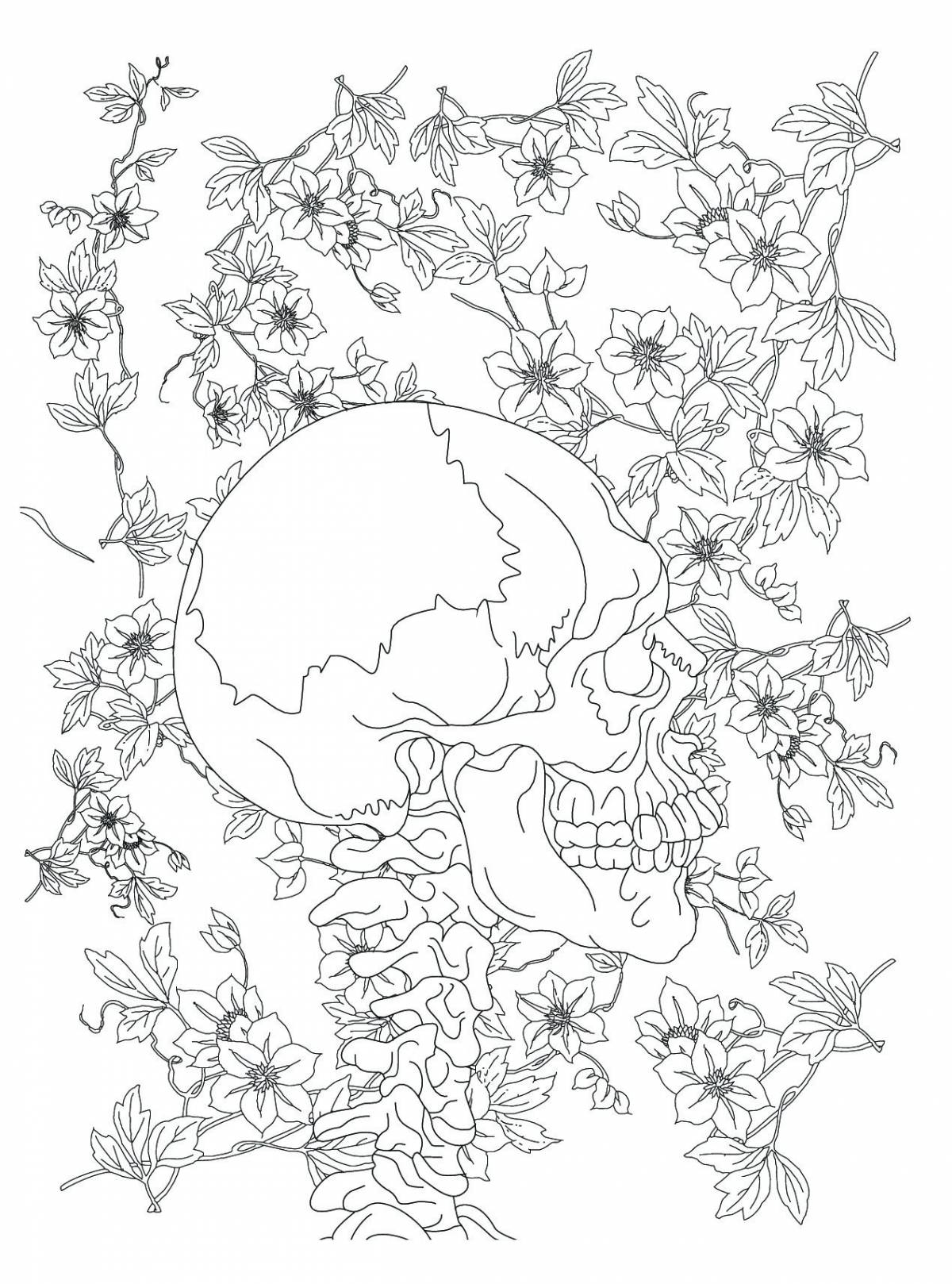 Nasty and disgusting horror coloring page