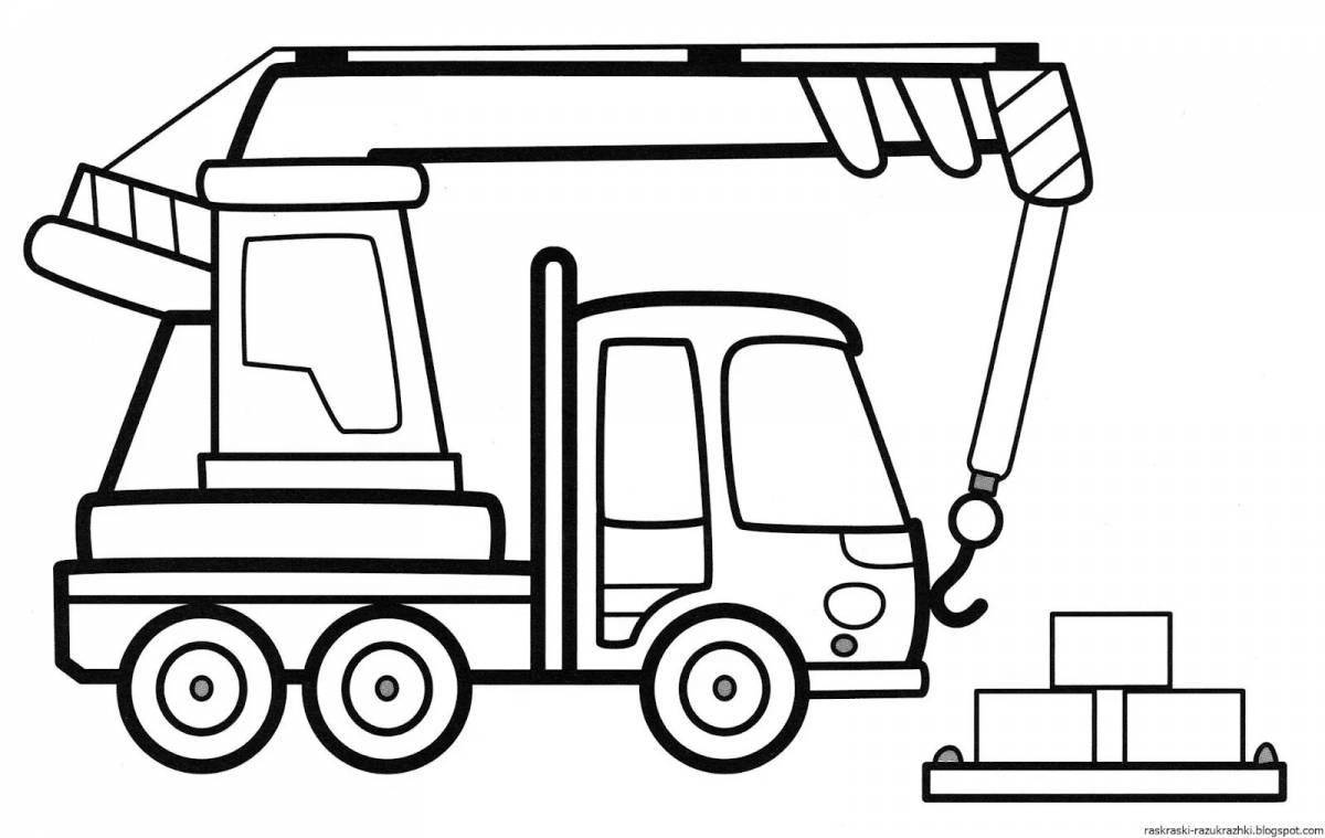 Incredible construction vehicle coloring book for kids