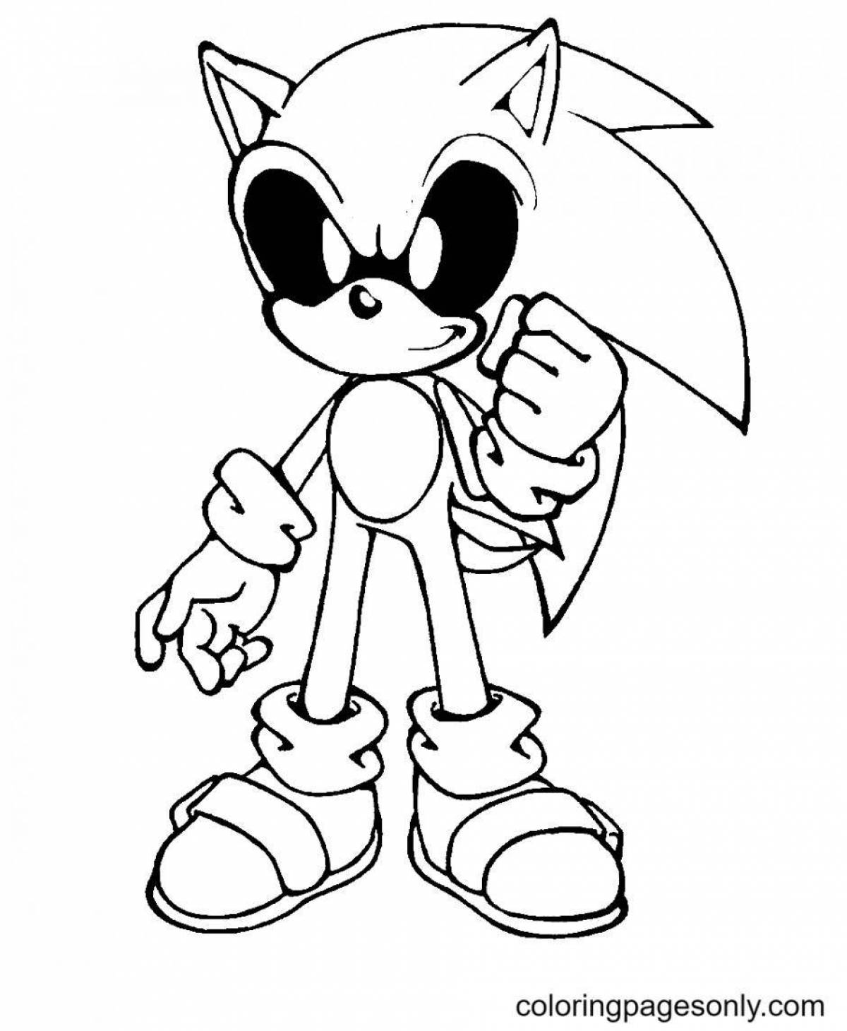 Fancy sonic coloring book for kids 5-6 years old