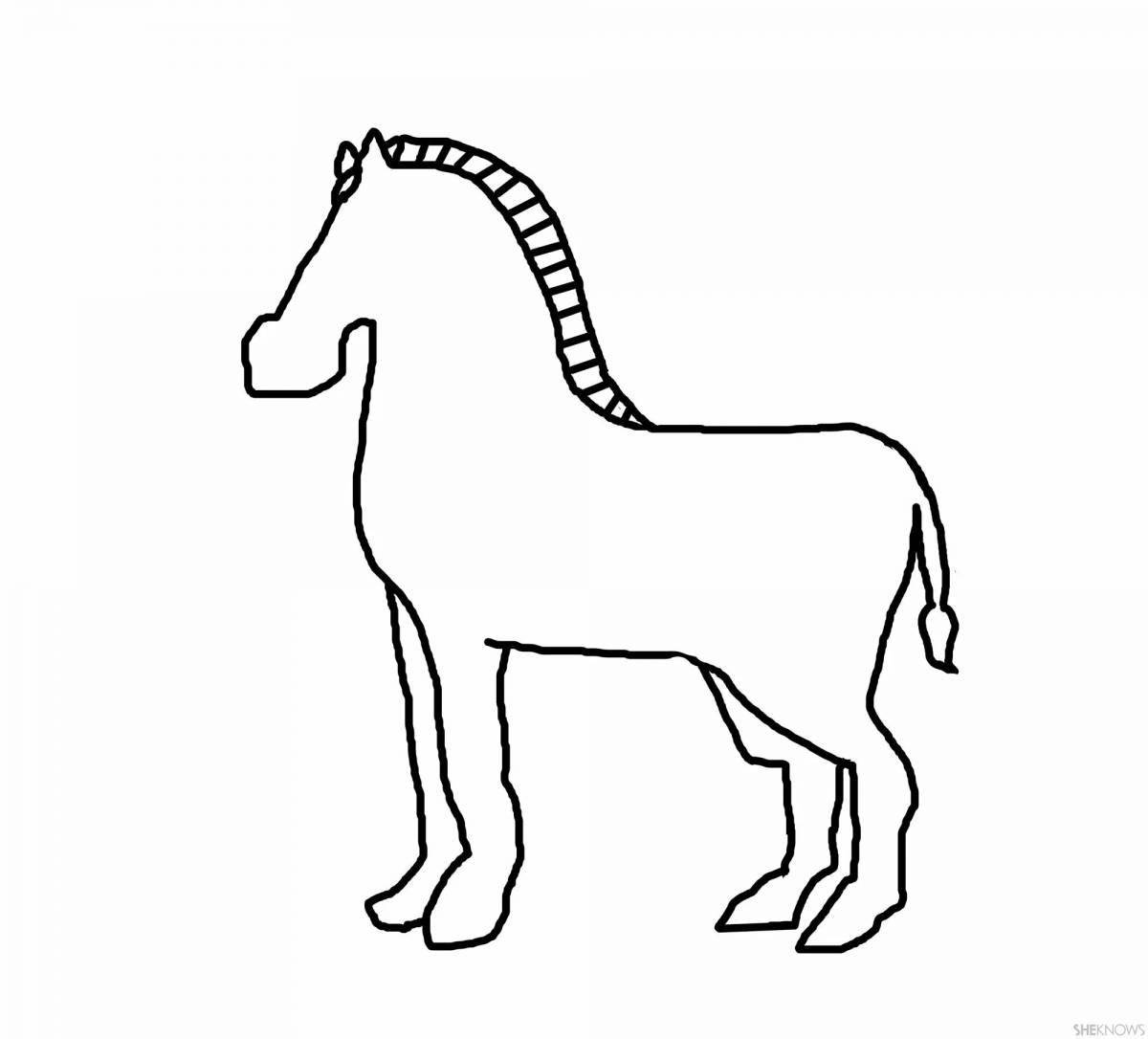 Cute baby zebra coloring book
