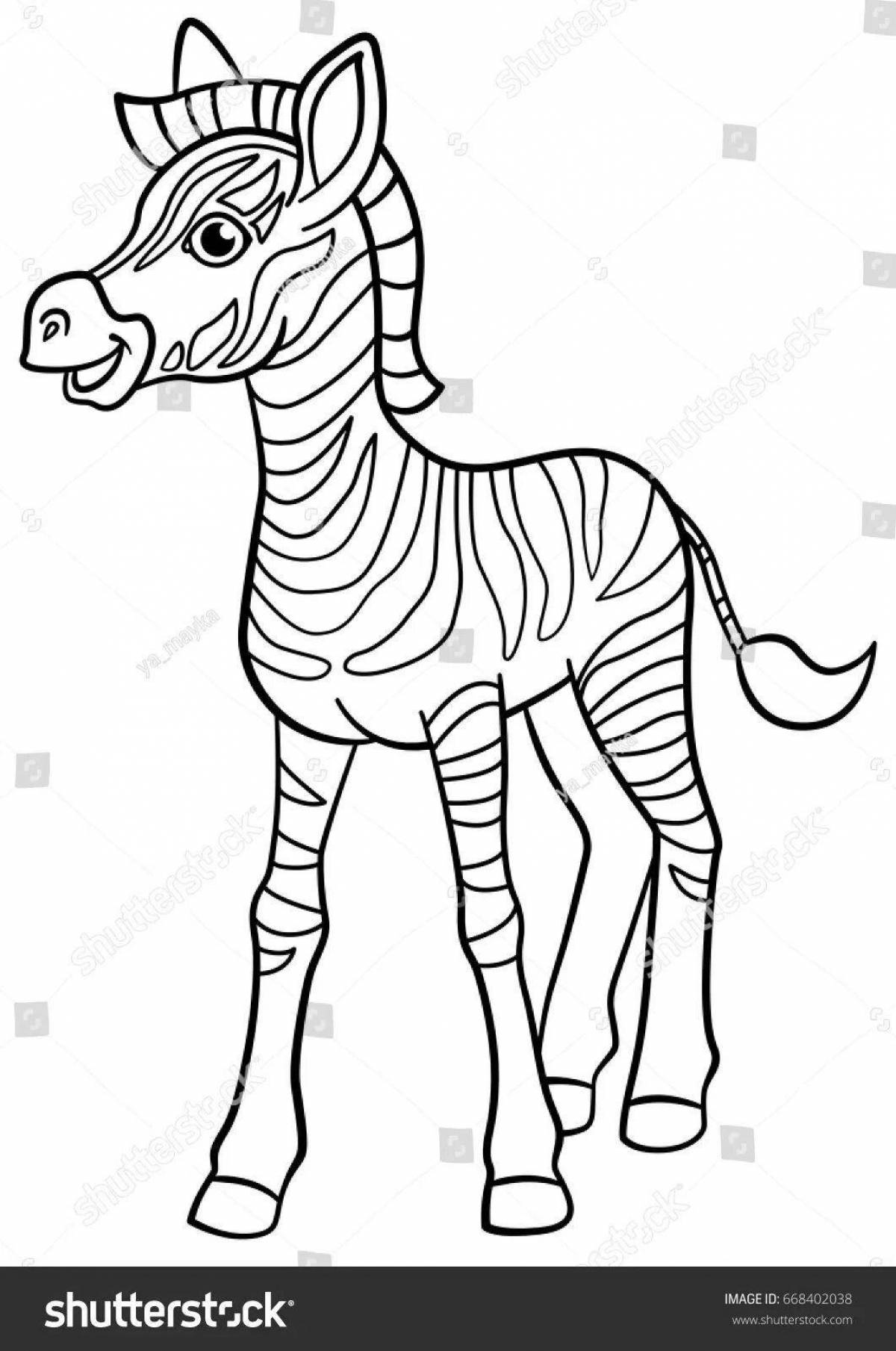 Great zebra coloring book for little ones