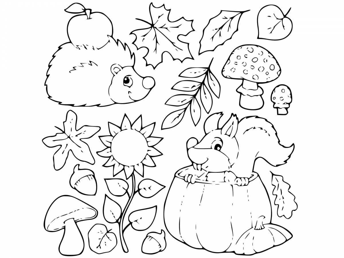 Fabulous autumn coloring for children 6-7 years old