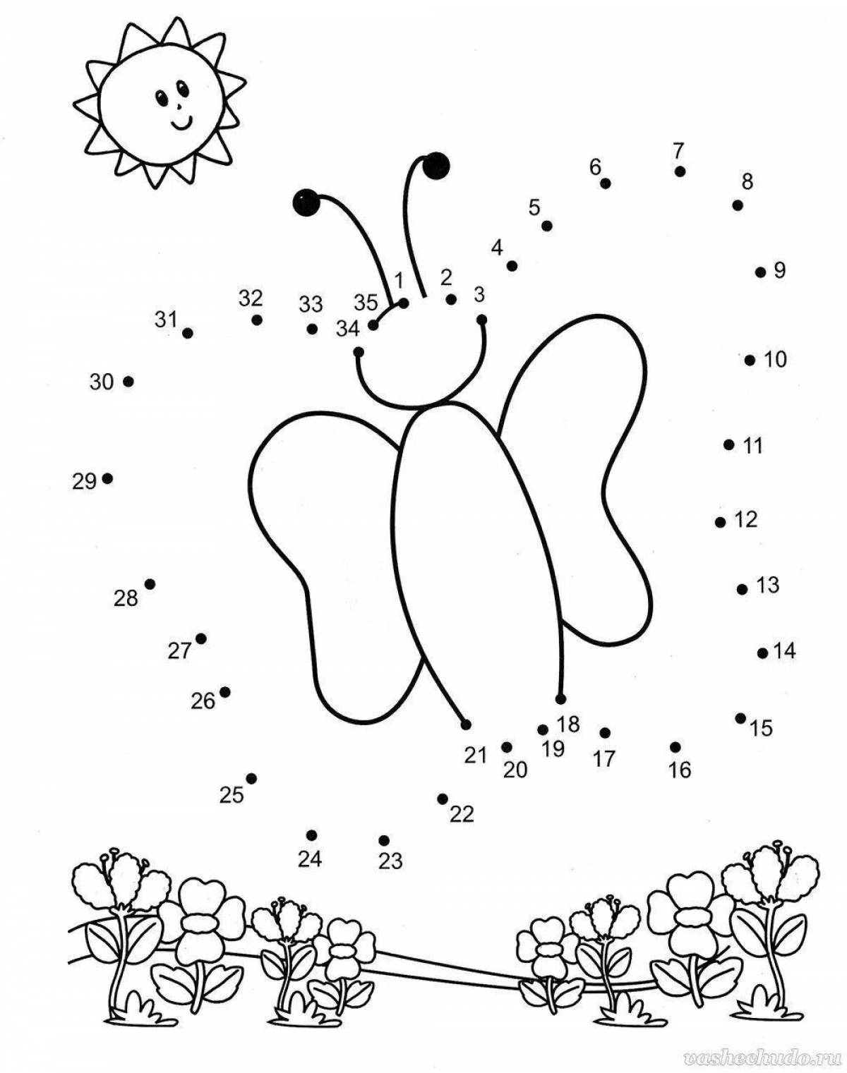 Инновационная раскраска «соедини по номерам» для 7-летних