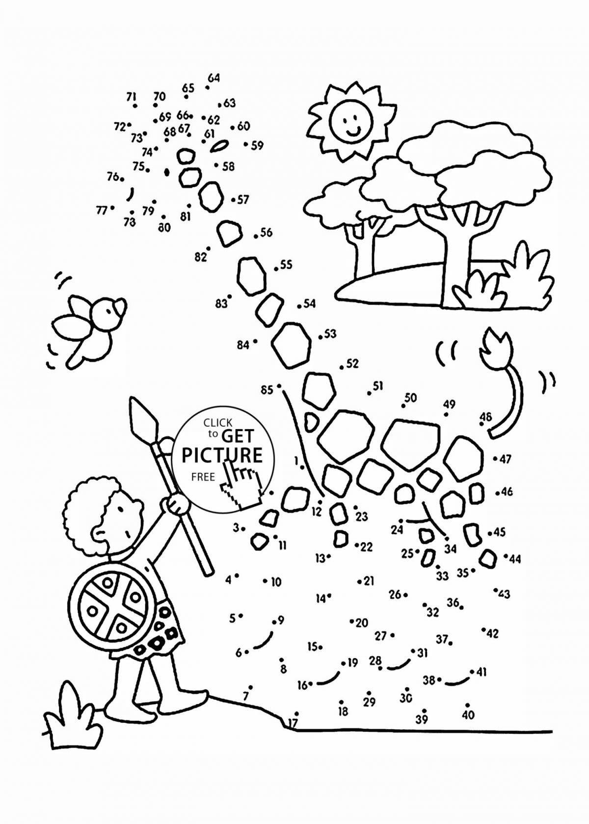 По цифрам соединить для детей 7 лет #8