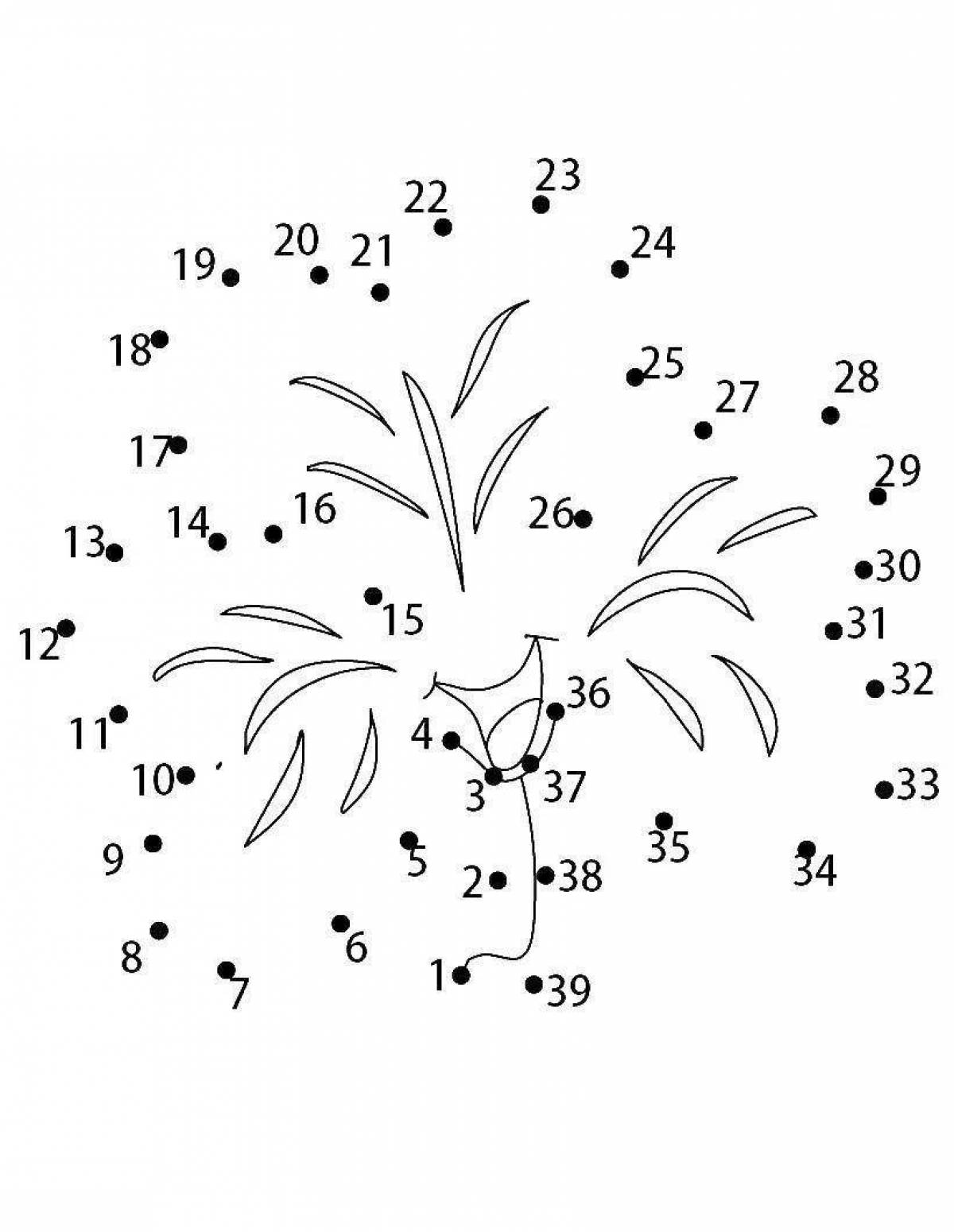 По цифрам соединить для детей 7 лет #19
