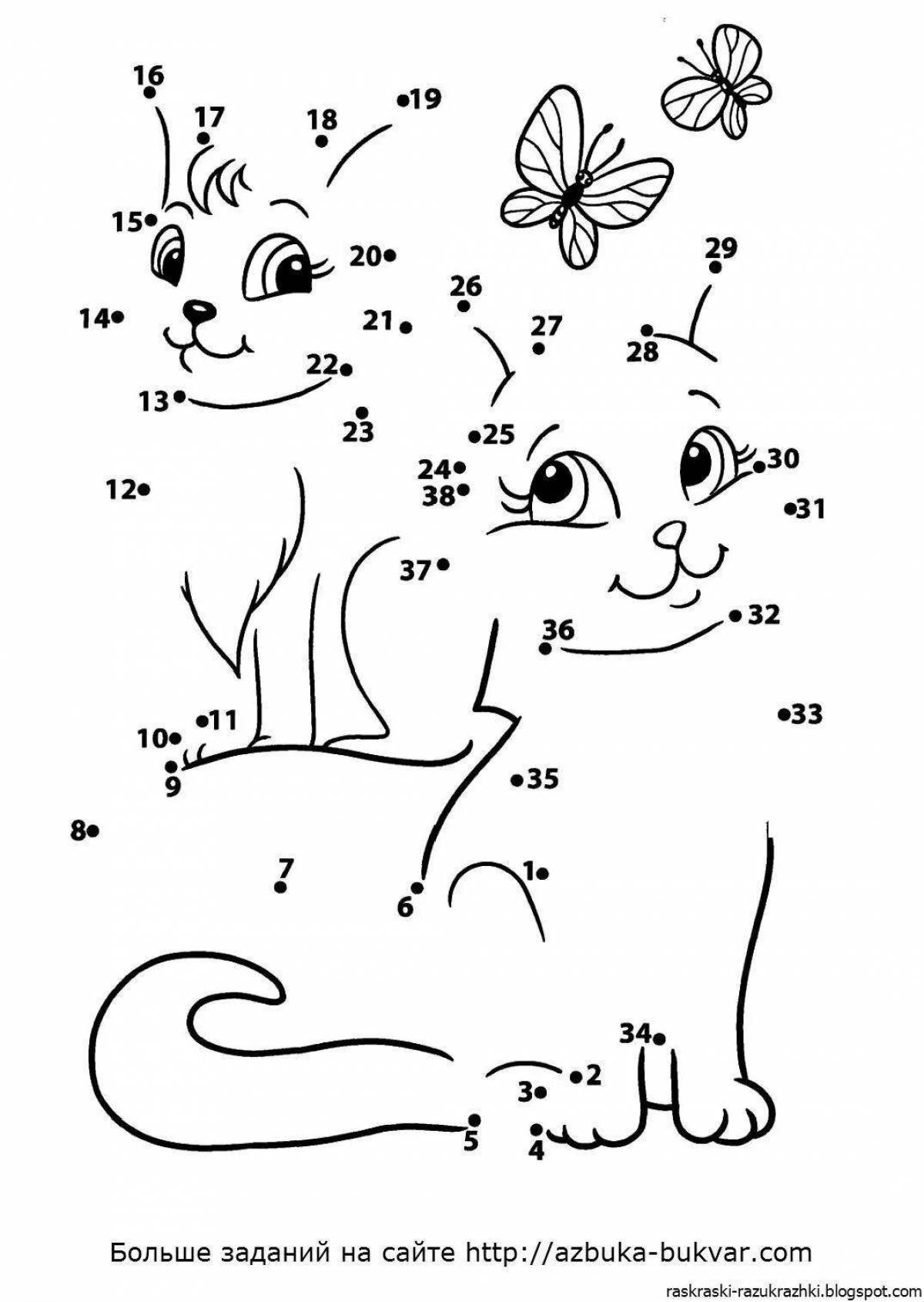 По цифрам соединить для детей 7 лет #22