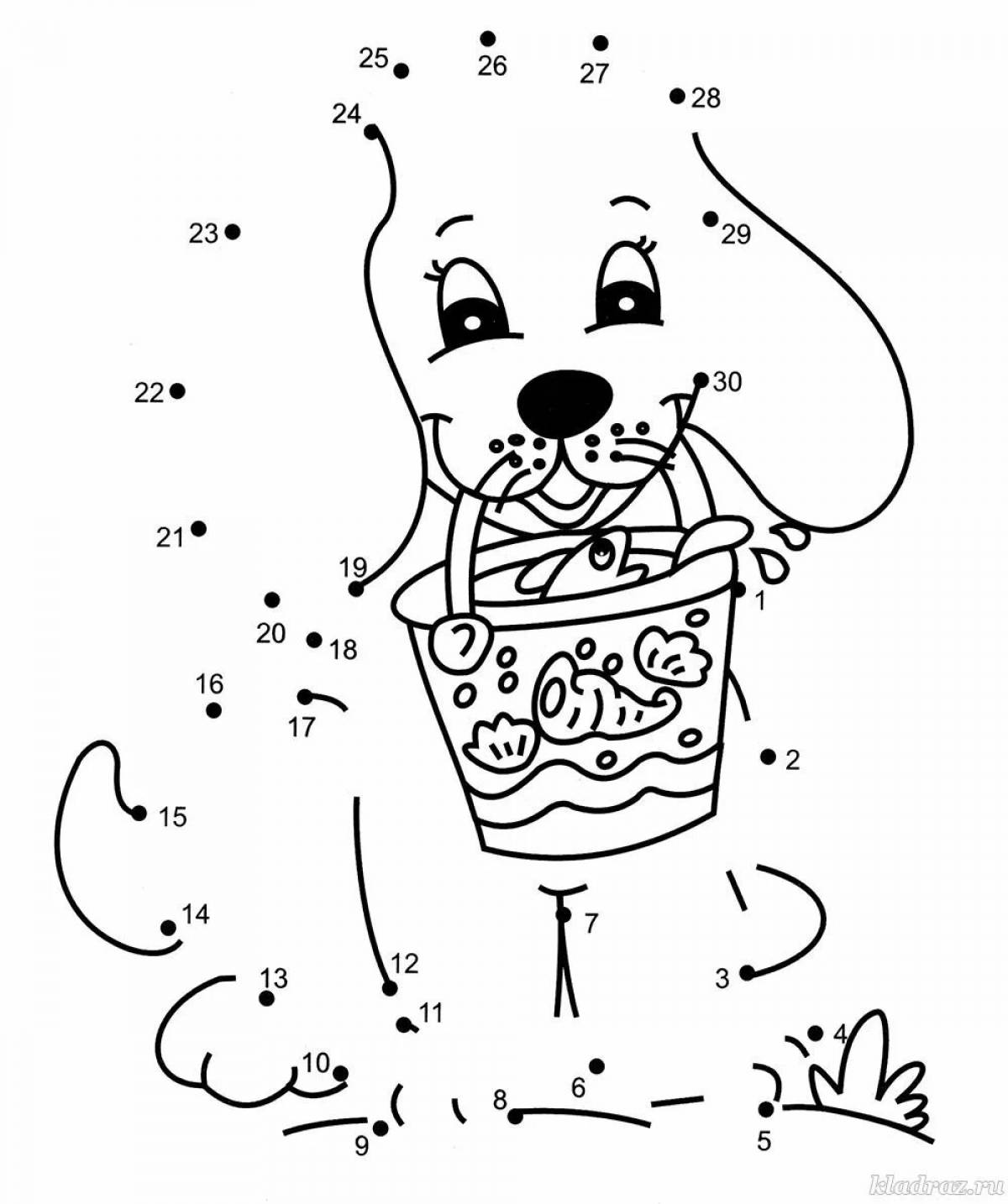 По цифрам соединить для детей 7 лет #23