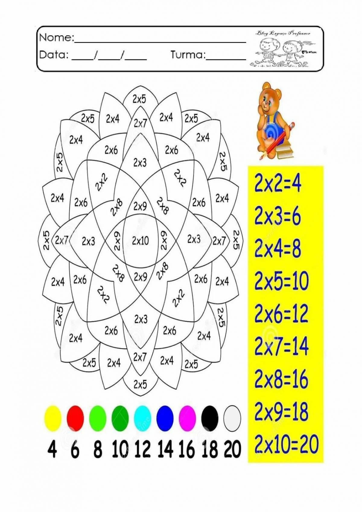 2 and 3 multiplication table for class 2 #1