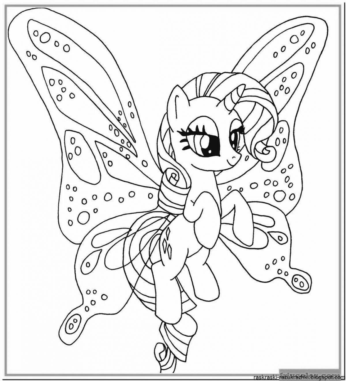 Adorable pony coloring book for girls 4-5 years old