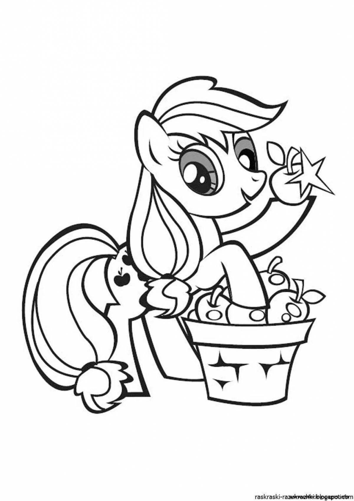 Fantastic pony coloring for girls 4-5 years old