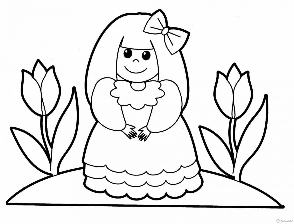 A playful coloring game for girls 4-5 years old