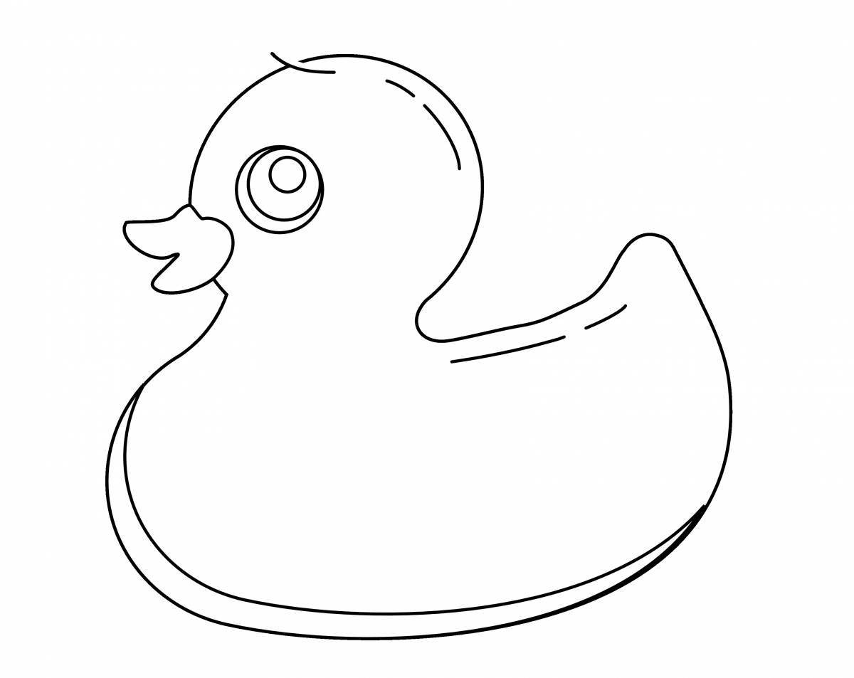 Joyful Dymkovo toy duck coloring book for preschoolers