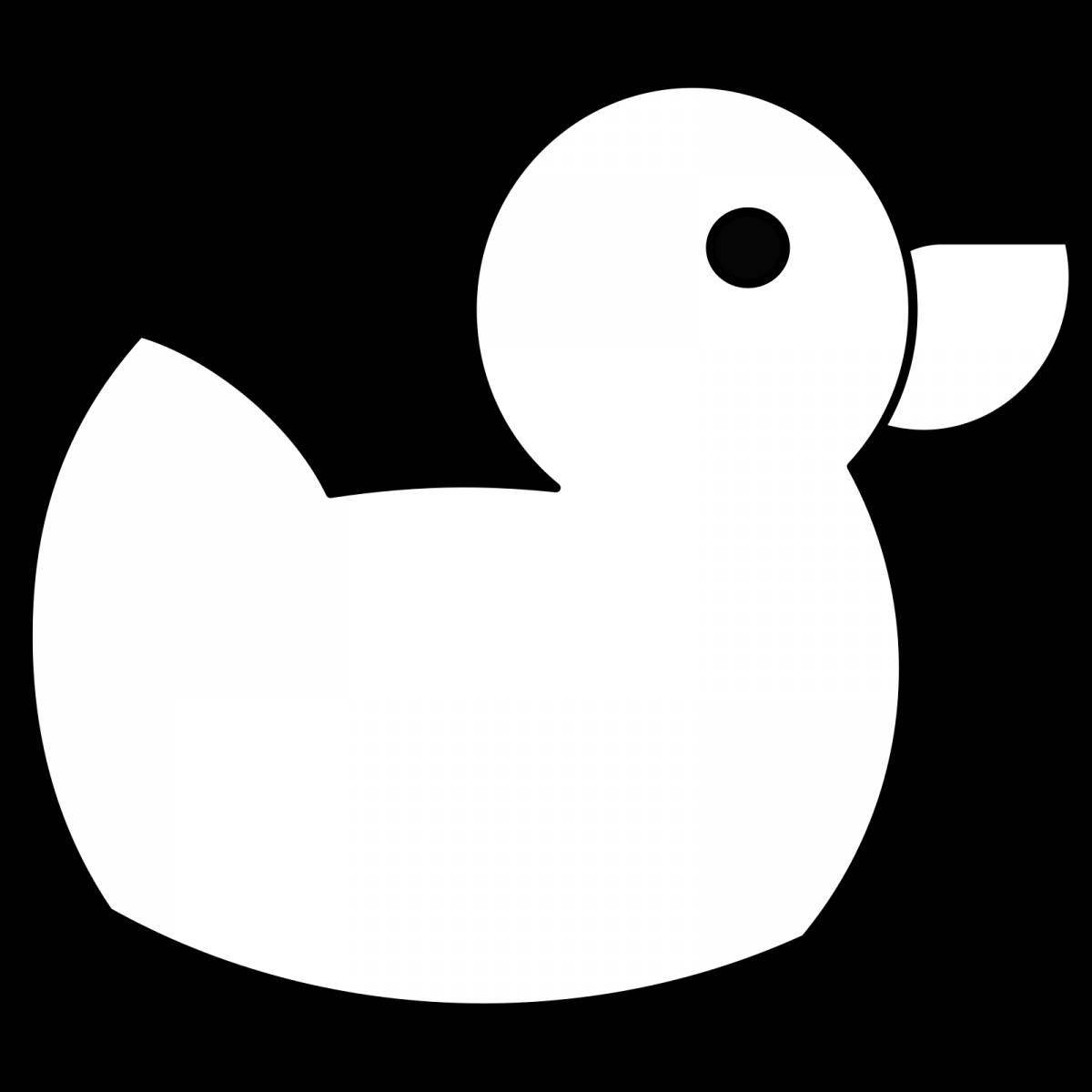Impressive Dymkovo toy duck coloring page