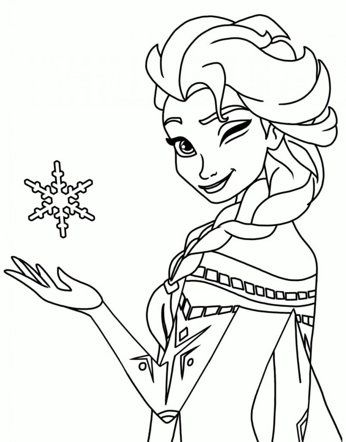 Frozen holiday coloring book for 6-7 year olds