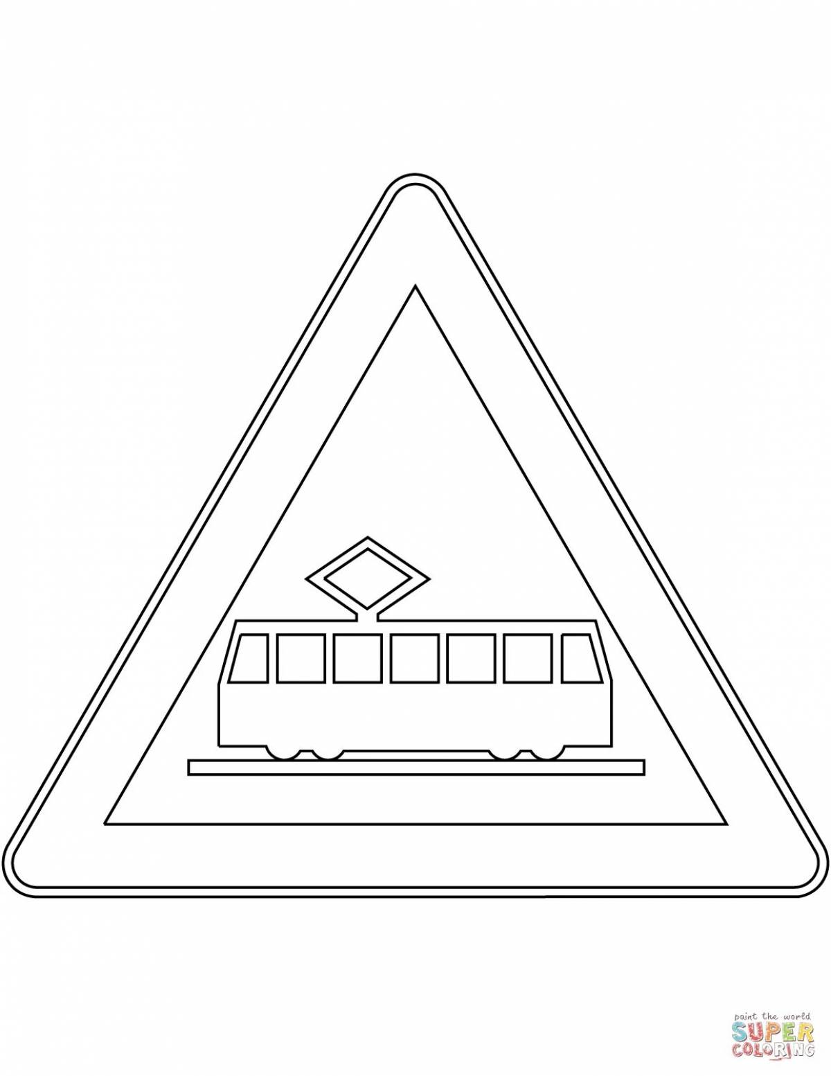 Traffic signs for preschool children according to traffic rules #8