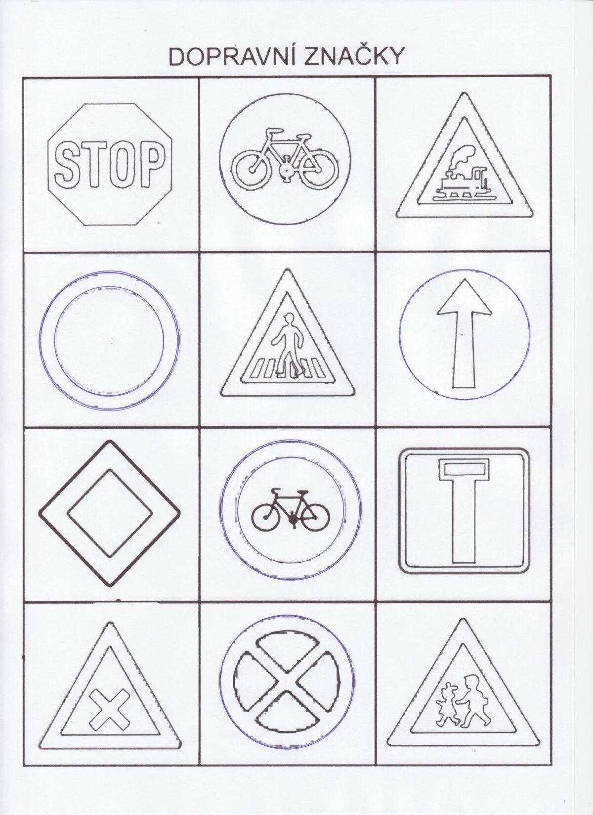 Traffic signs for preschool children according to traffic rules #16