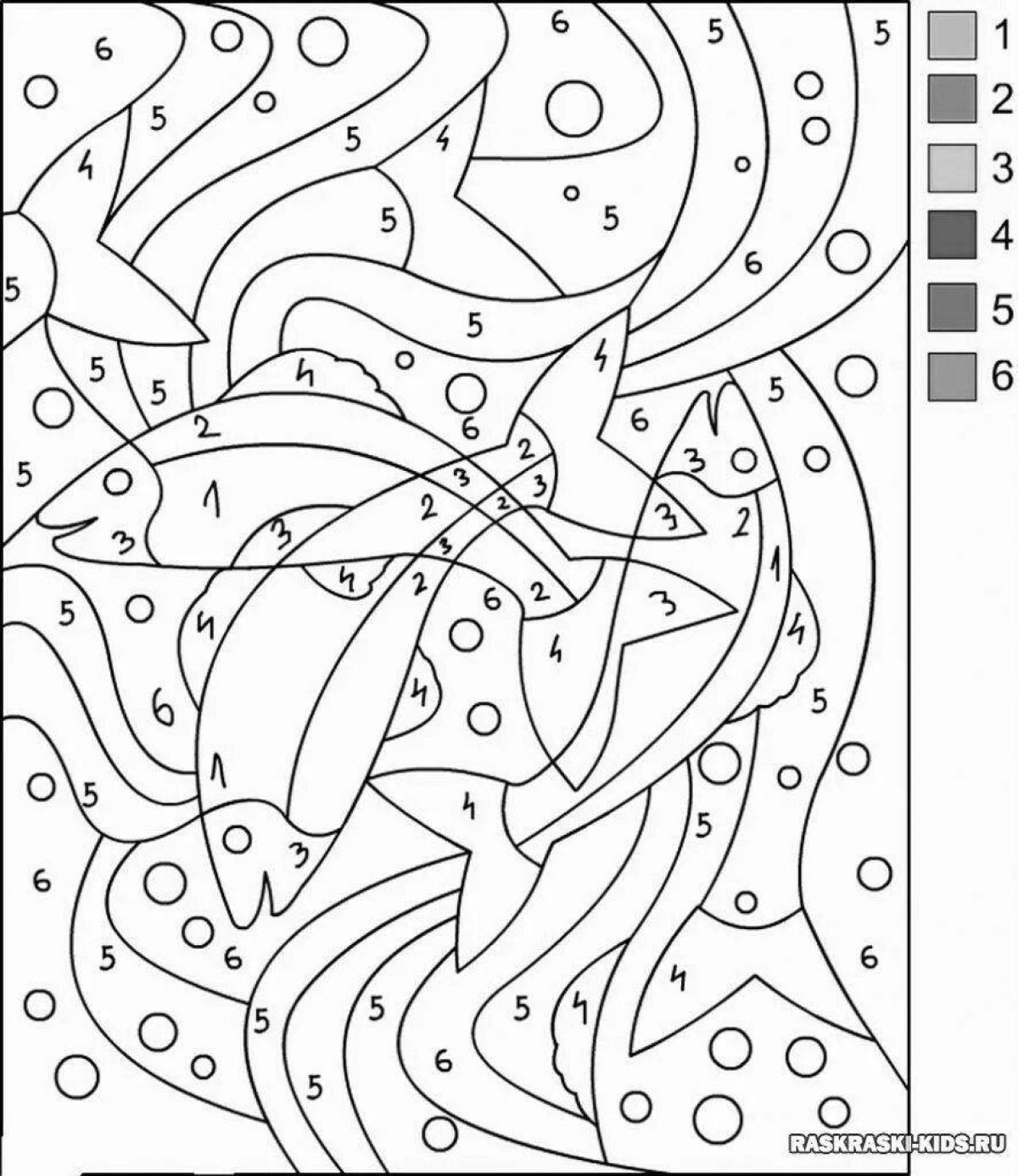 Fun coloring by numbers for boys 5-6 years old