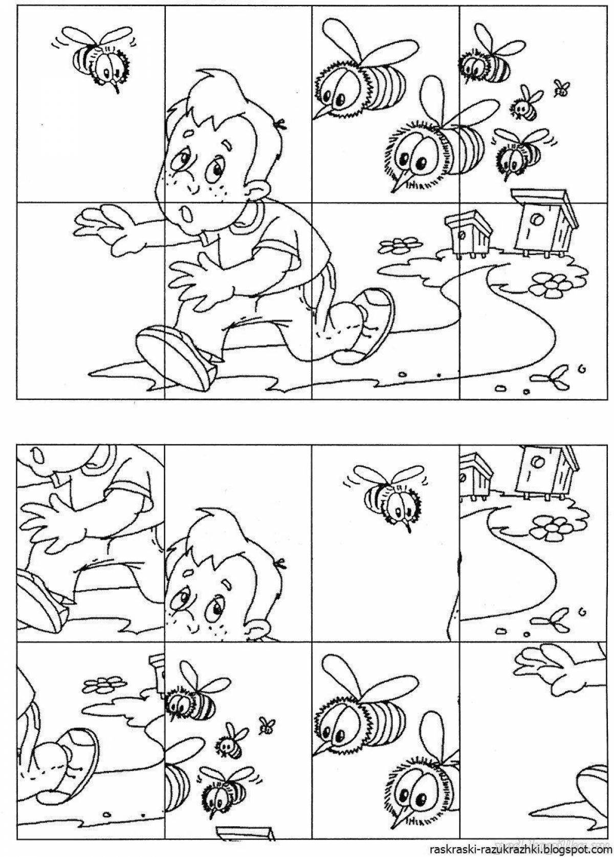Entertaining coloring in games for children 5 years old puzzles