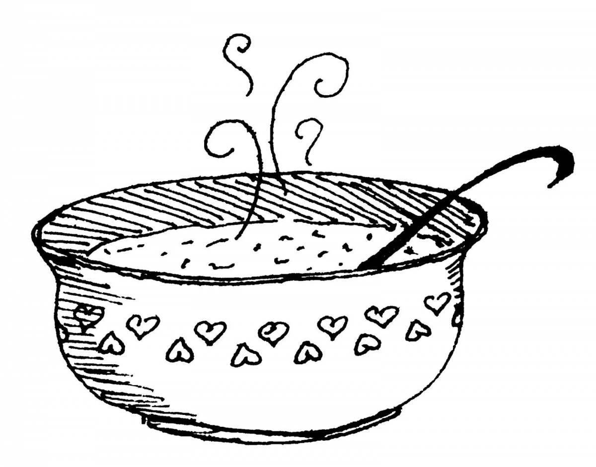 Фото Раскраска сытный капустный суп