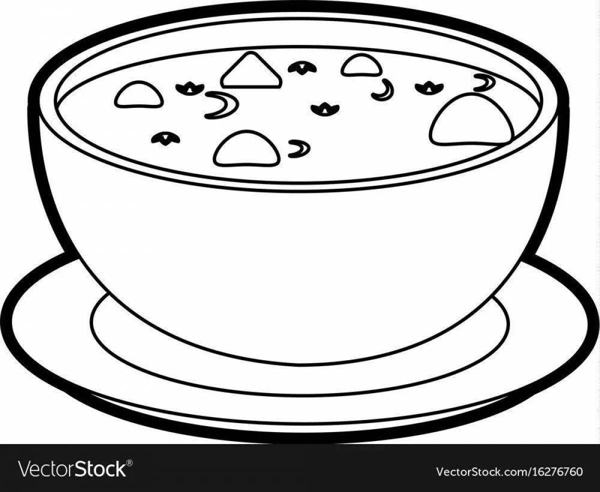 Раскраска капустный суп с начинкой