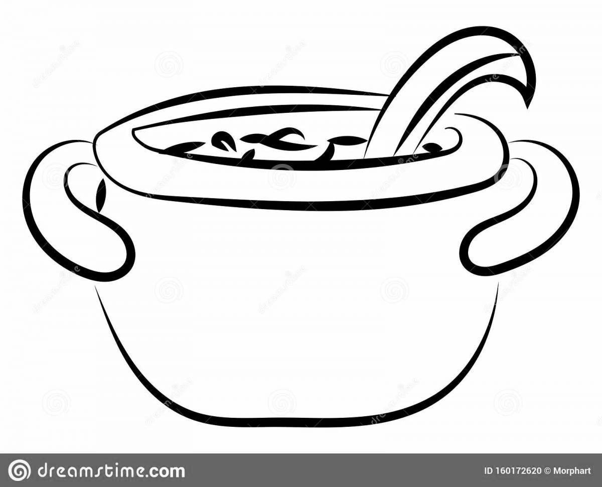 Фото Раскраска стимулирующий суп из капусты