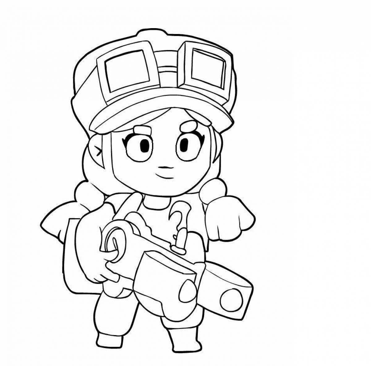 Attractive dynamike coloring page