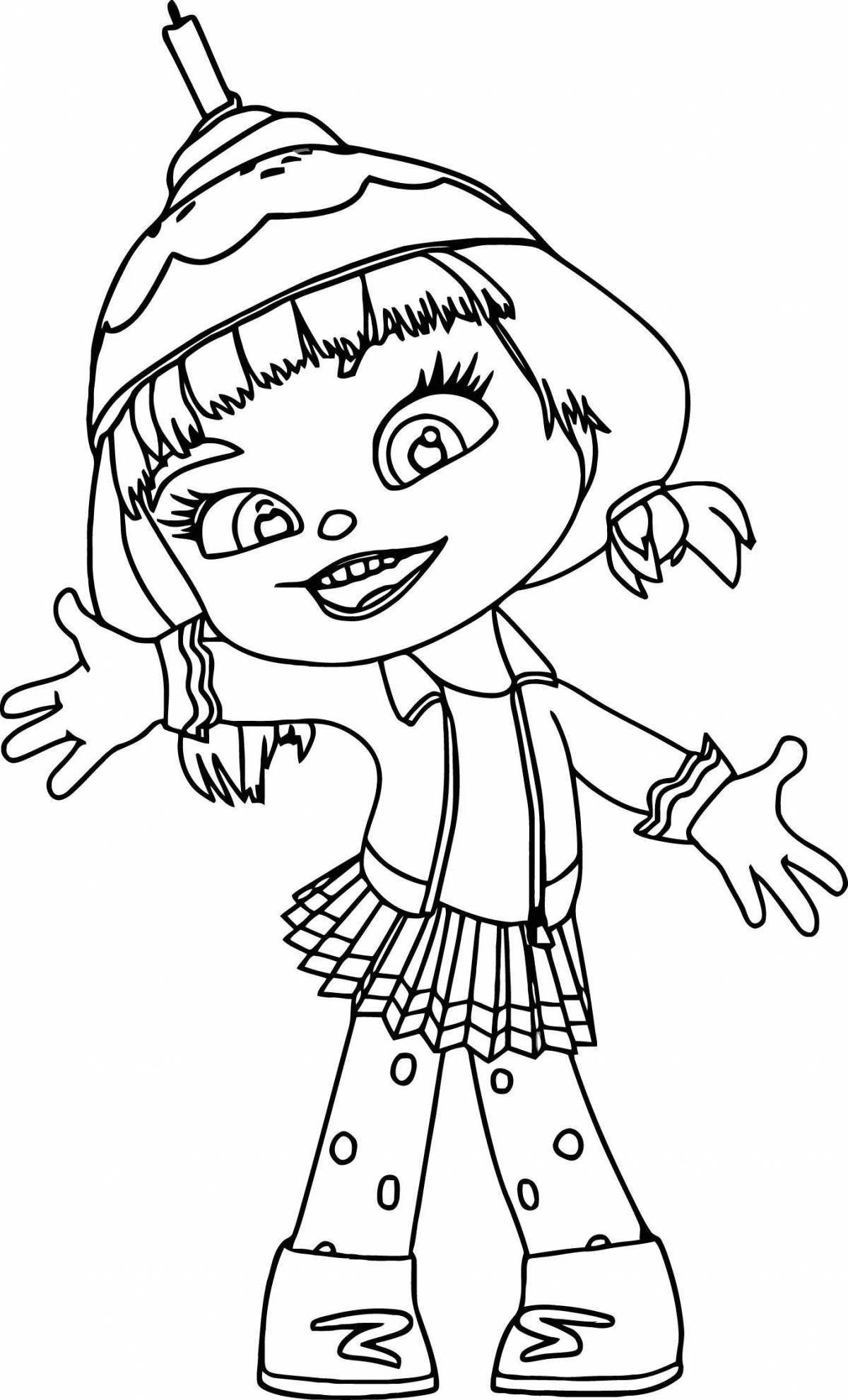 Coloring page charming penelope