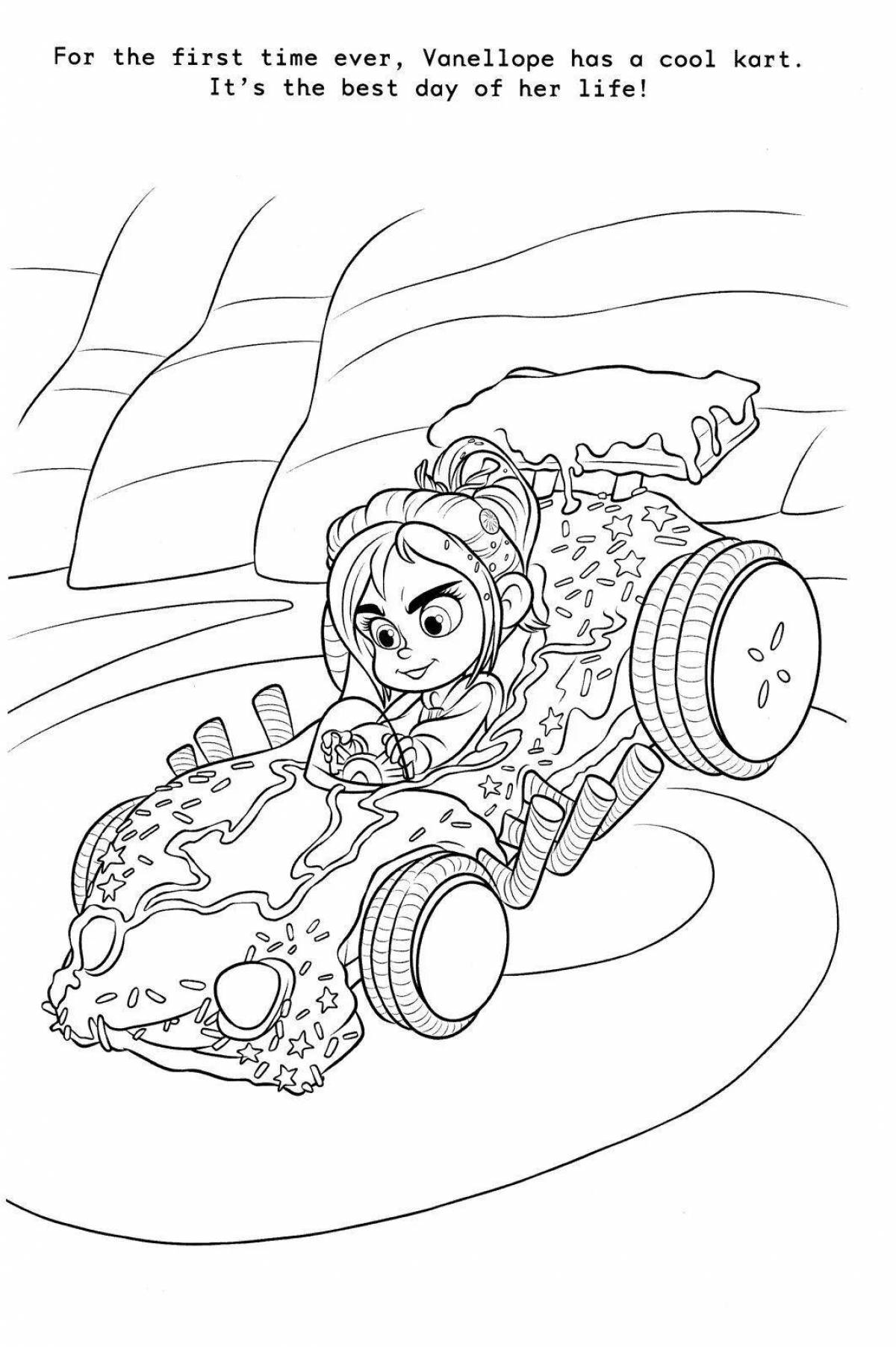 Glittering penelope coloring page