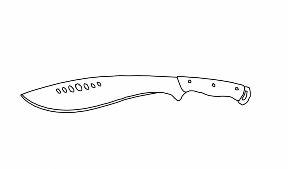 Bright machete coloring page