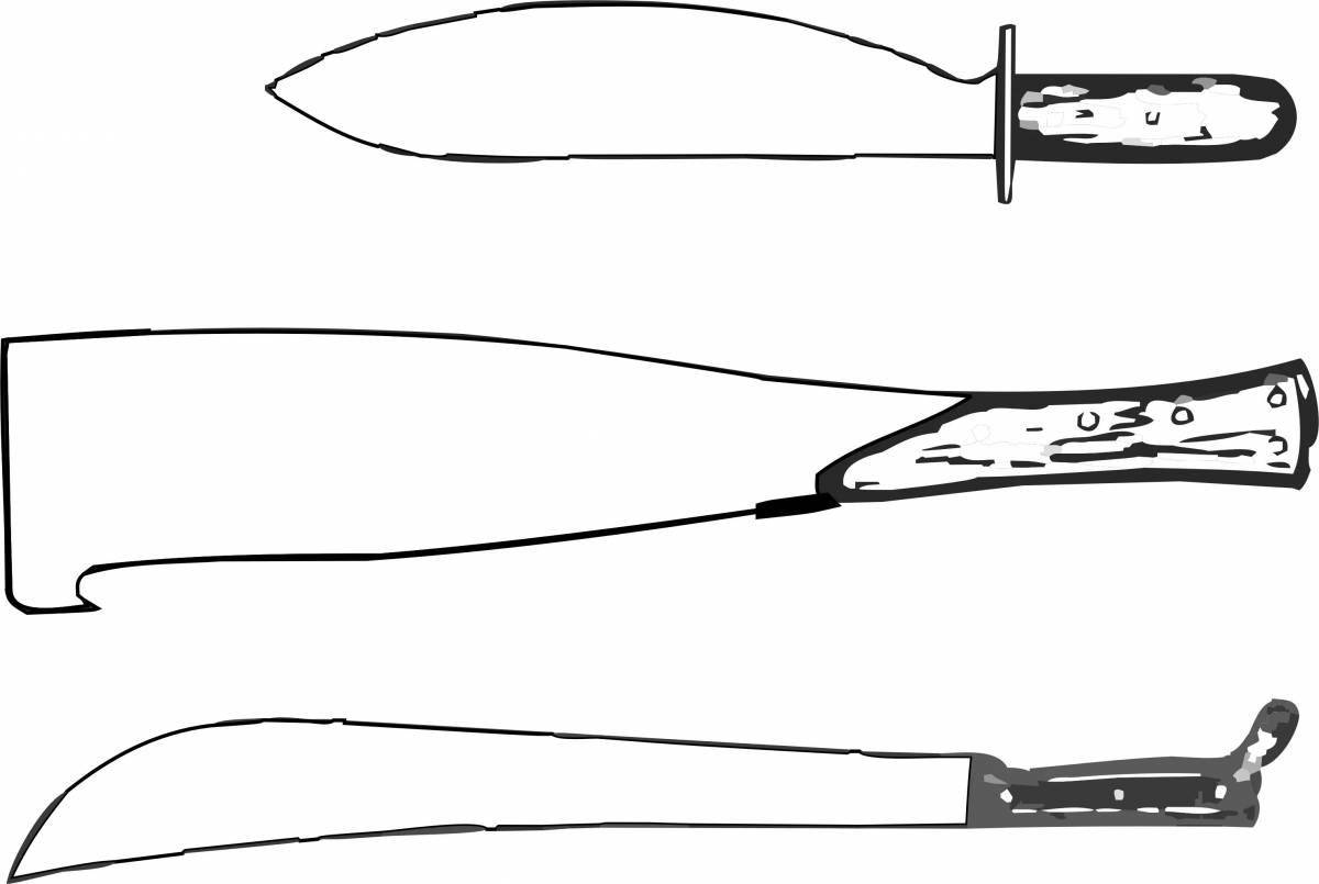 Страница раскраски ослепительного мачете