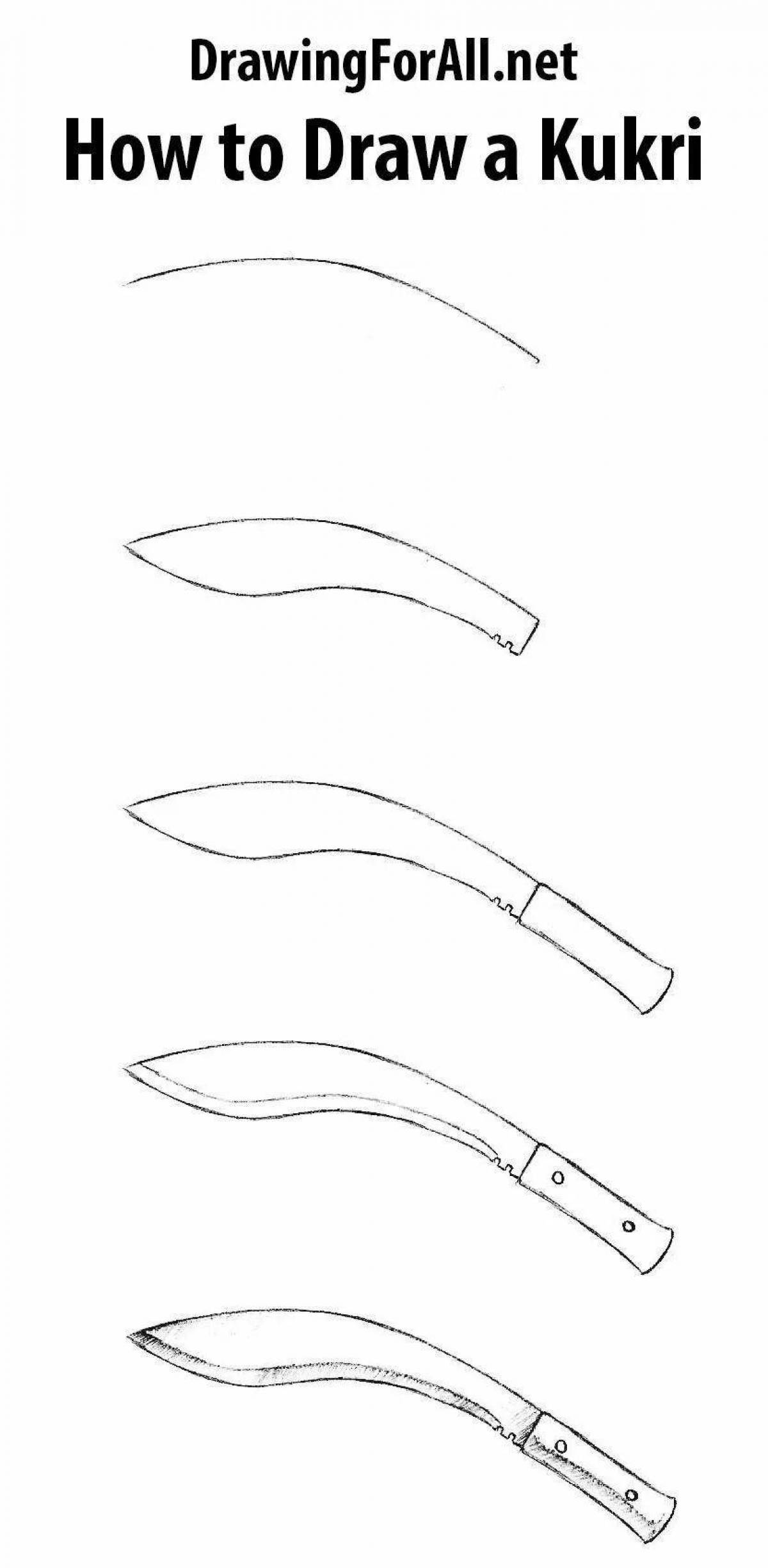 Coloring elegant machete