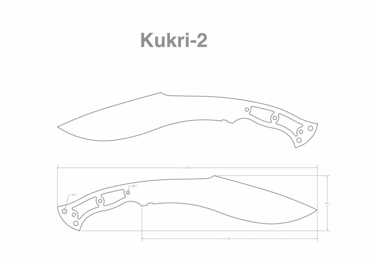 Stylish machete coloring