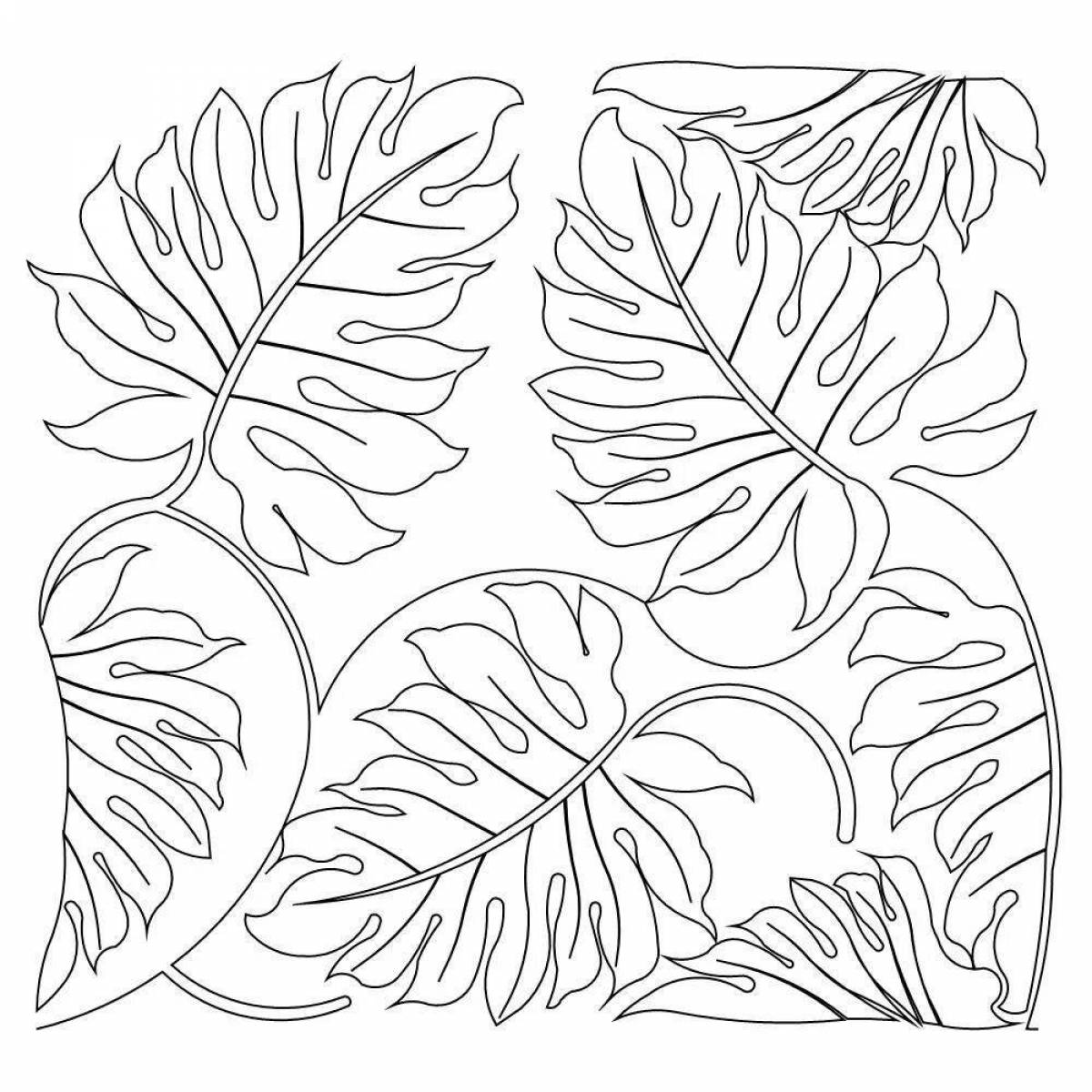 Распечатать листья цветов для вырезания