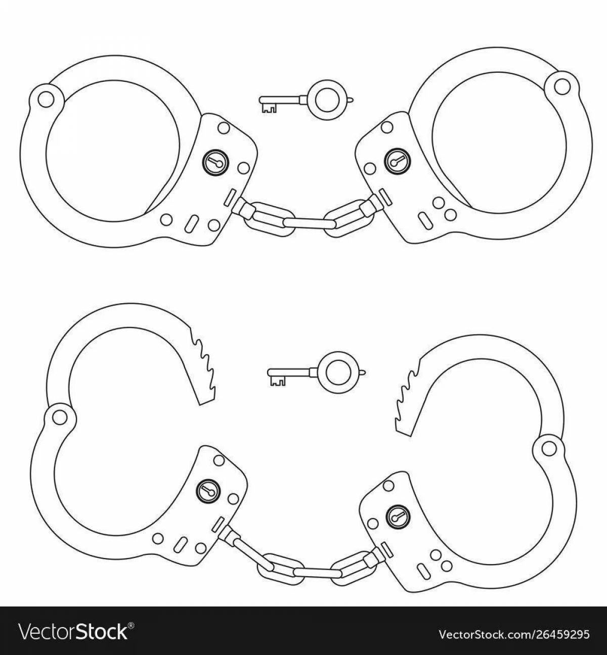 Fun coloring handcuffs