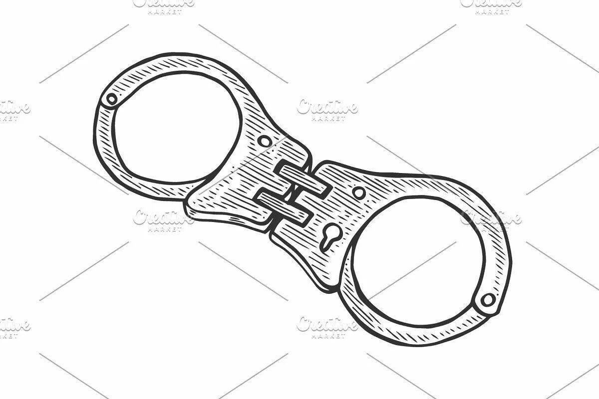 Coloring page wonderful handcuffs
