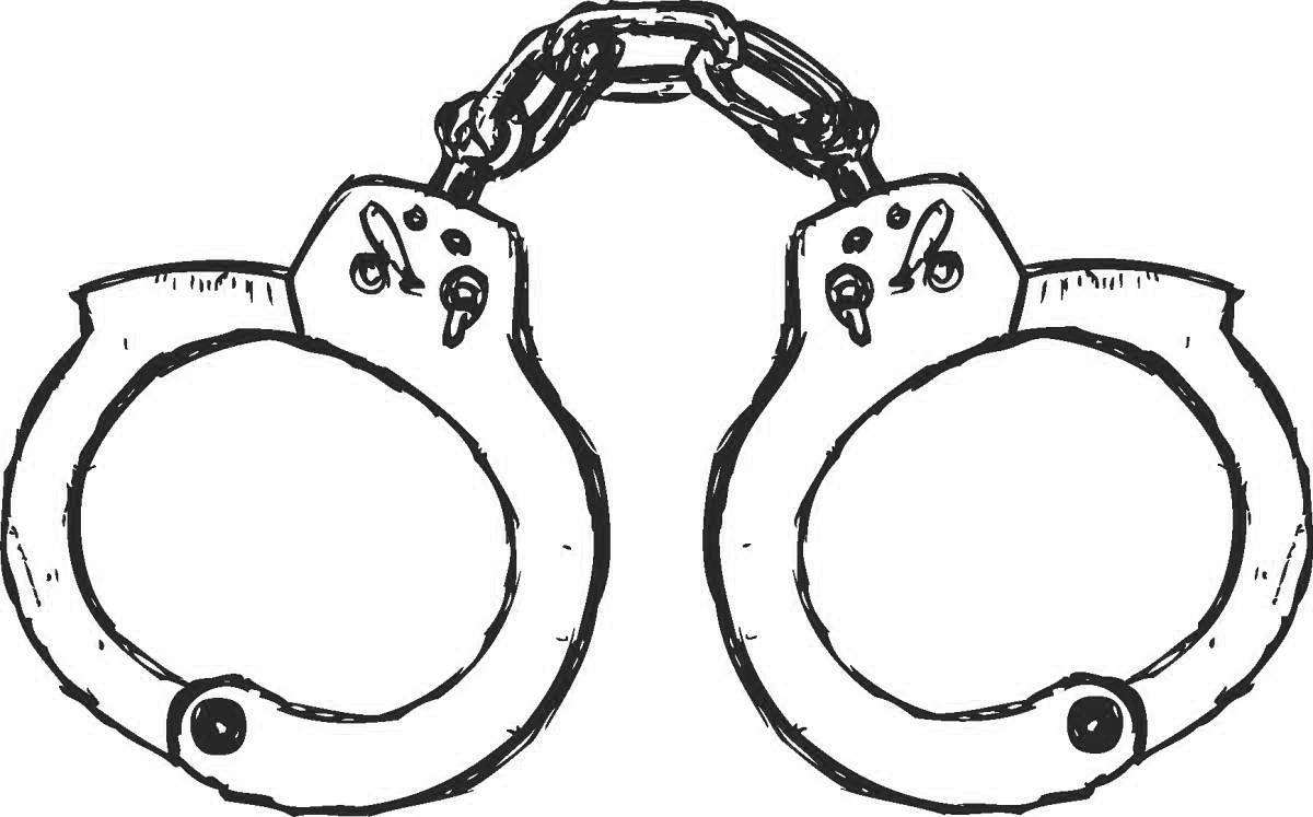 Colouring awesome handcuffs