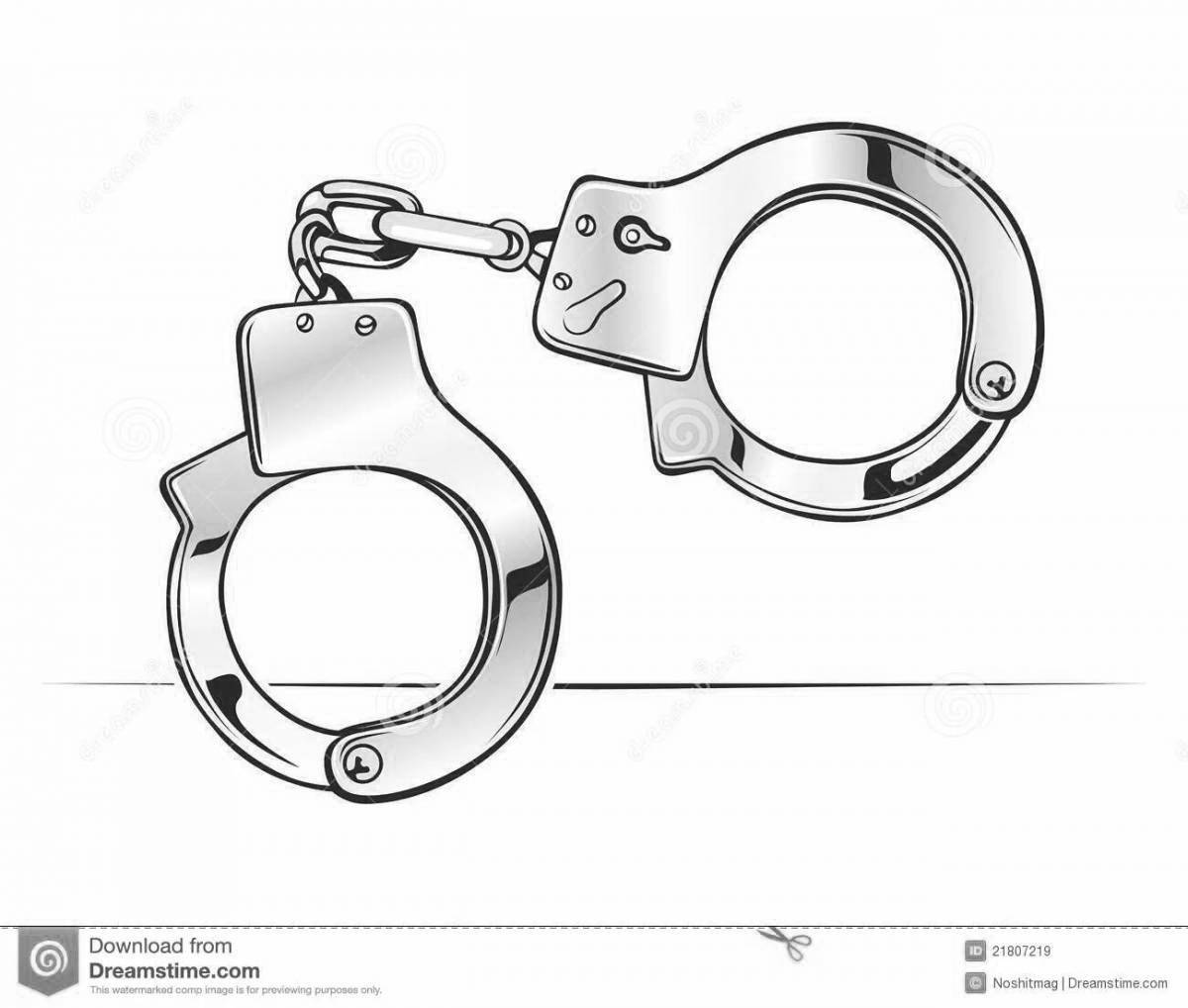 Coloring page amazing handcuffs