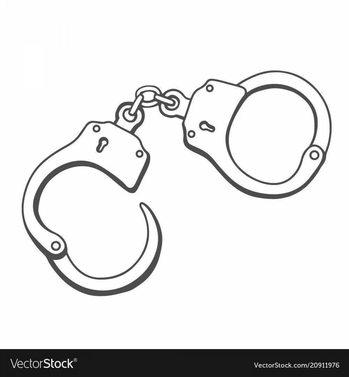 Coloring page spectacular handcuffs