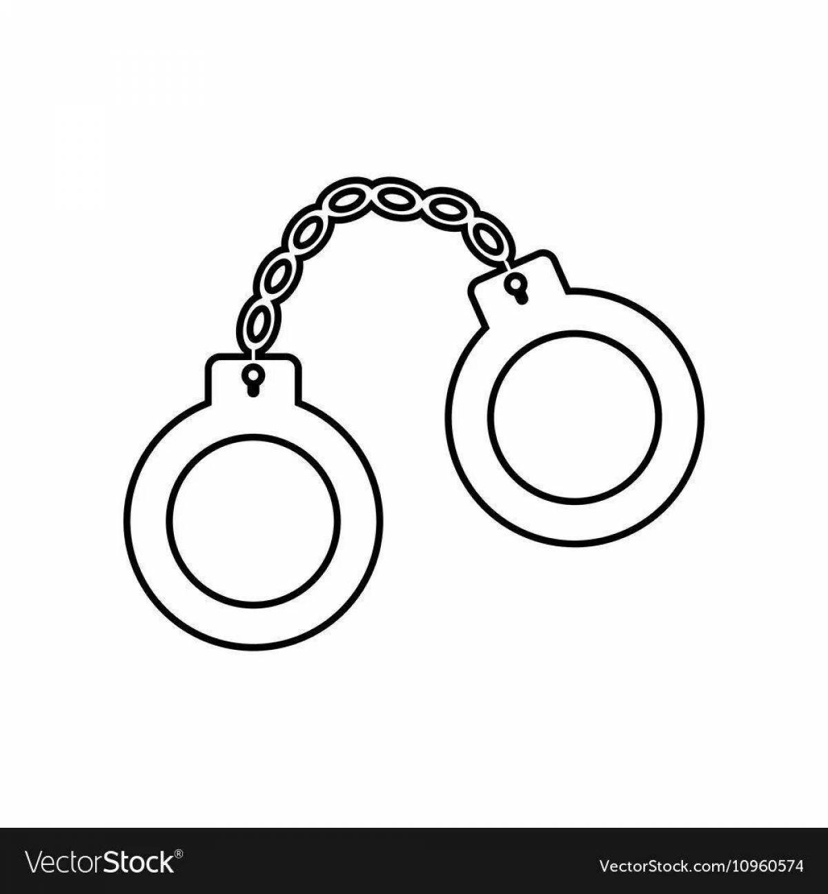 Coloring page delightful handcuffs