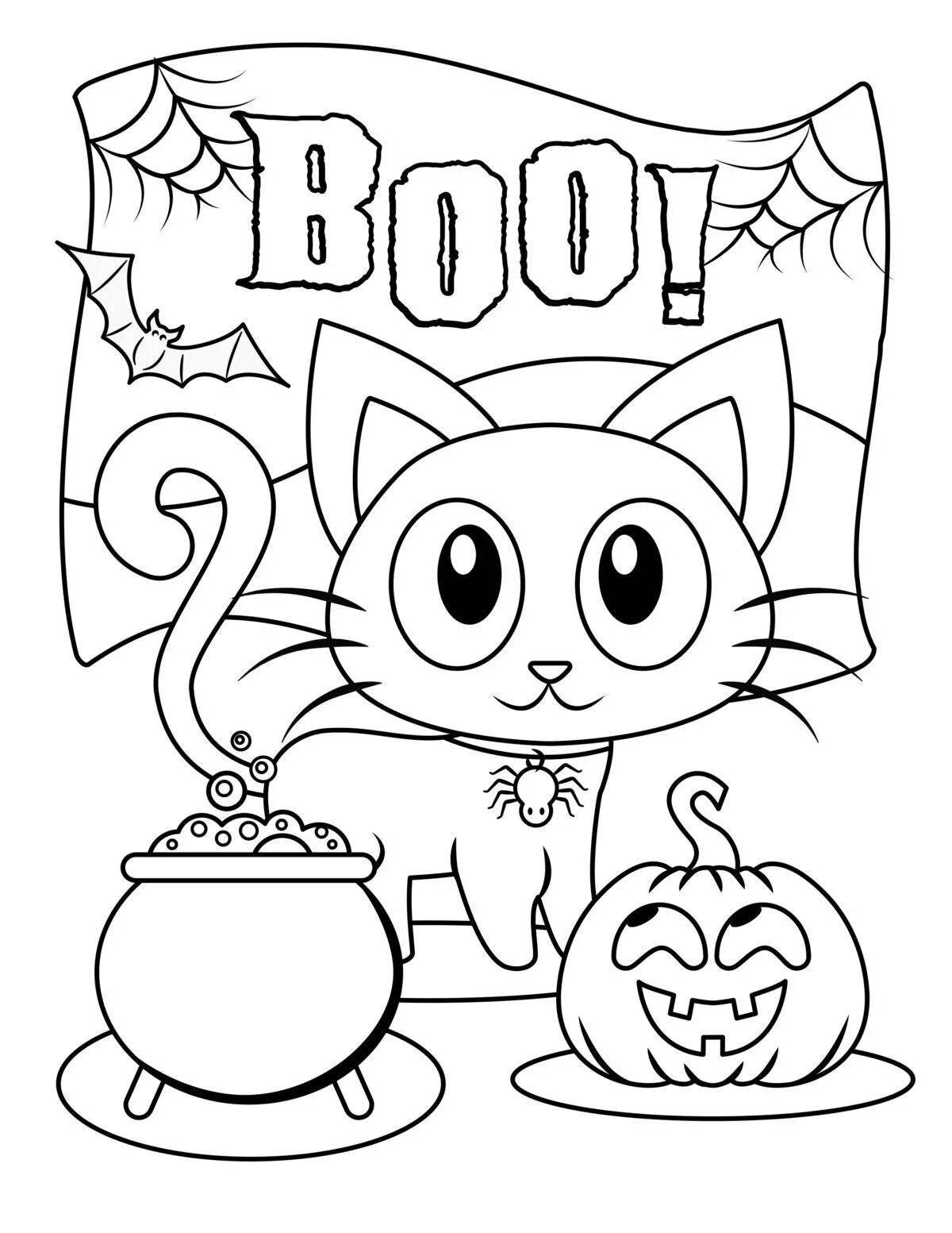 Photo Horror halloween coloring book