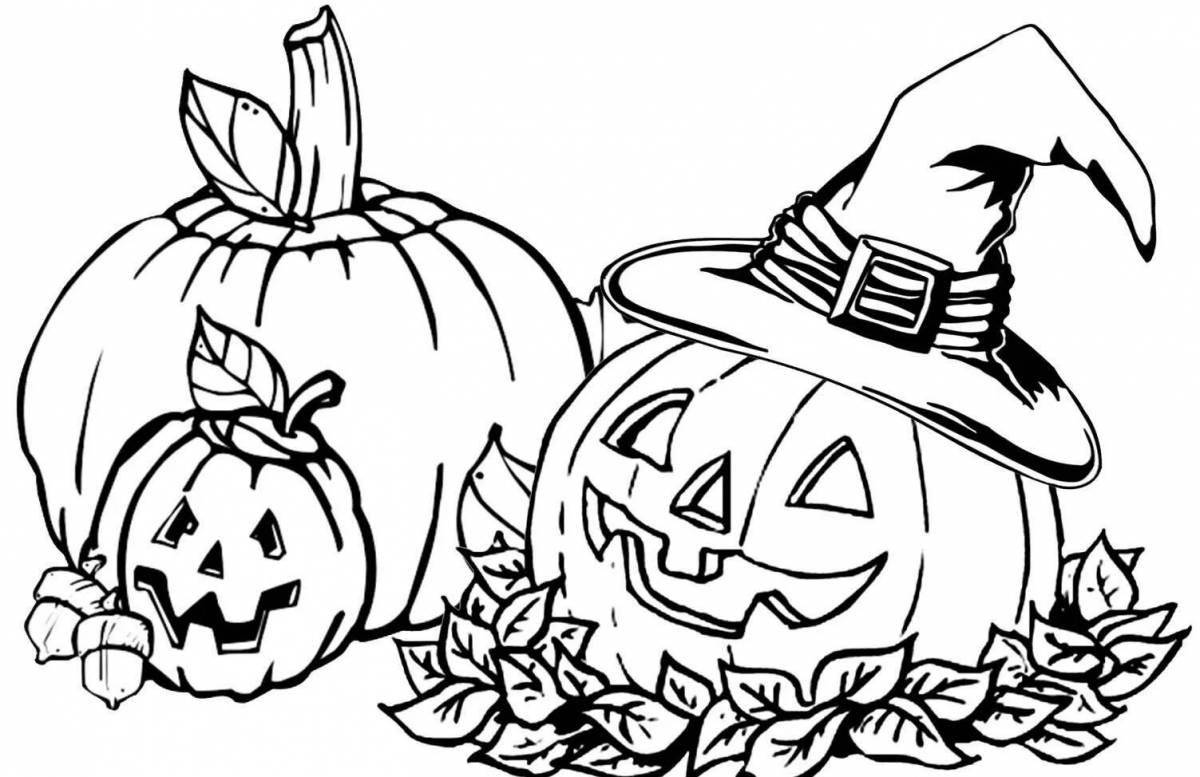 Photo Horrifying halloween coloring book